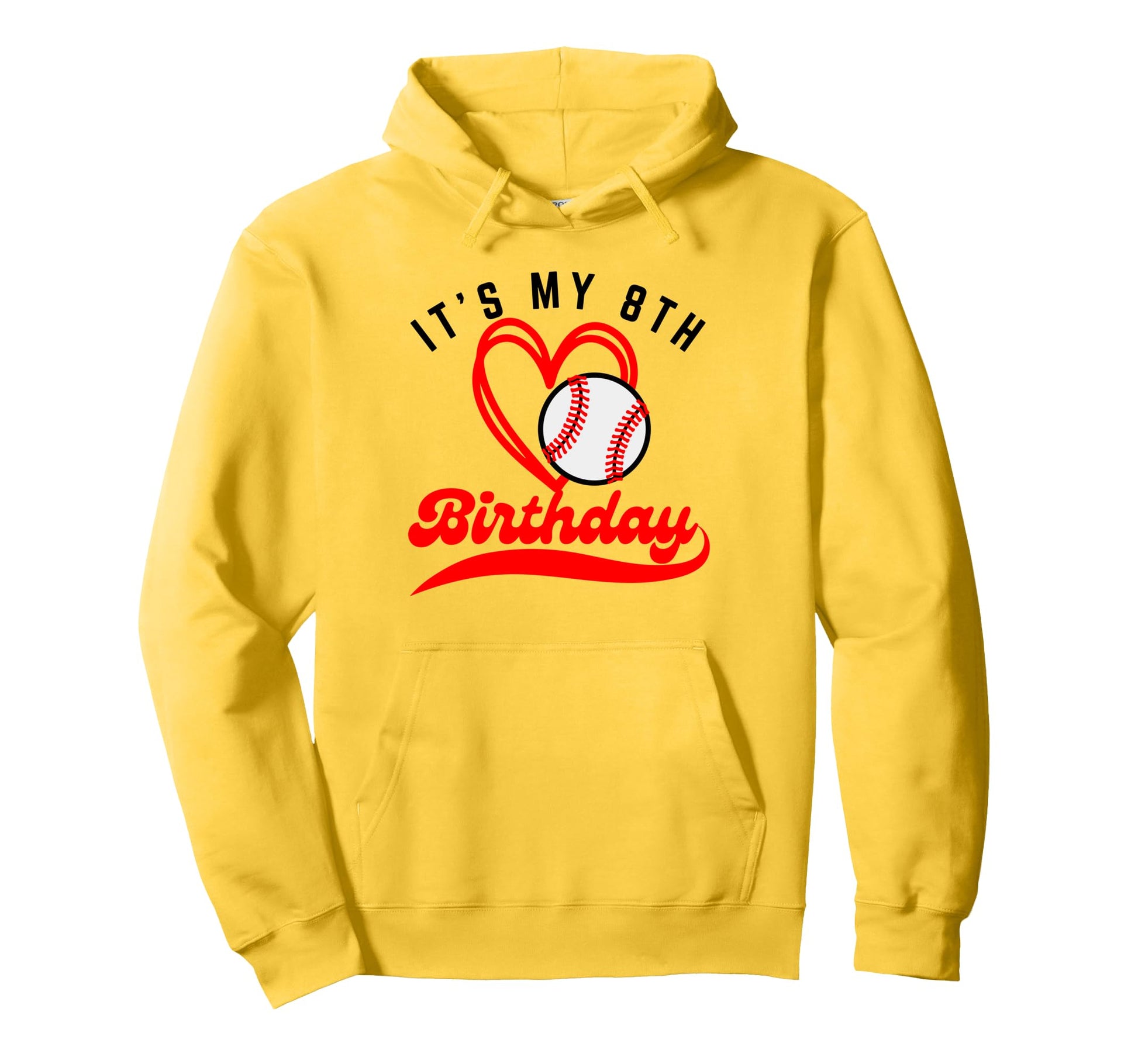 Its My 8Th Birthday Baseball Player 8Th Hoodie - Aesthetic Graphic Unisex - T-Shirt, Sweatshirt, Hoodie