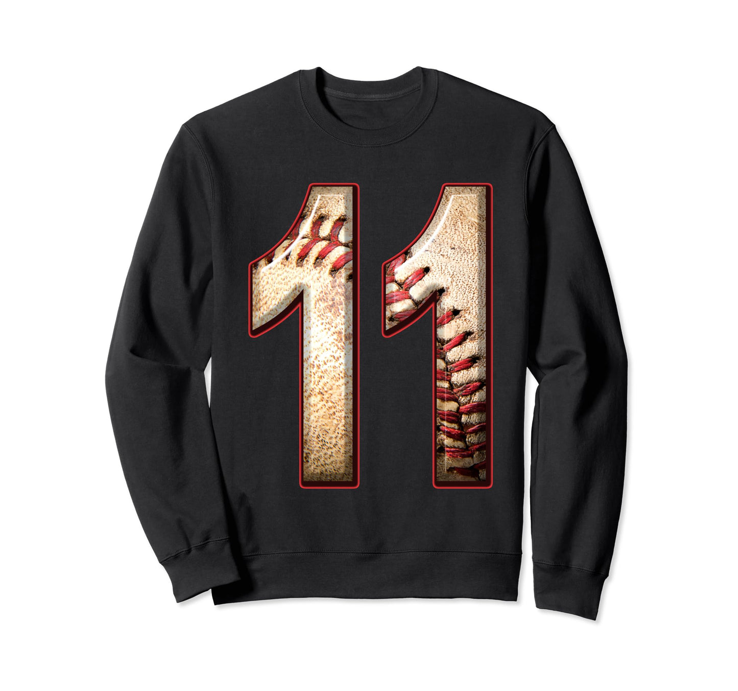 Baseball Birthday Eleven 11Th Sweatshirt - Minimalist Print Men Women - T-Shirt, Sweatshirt, Hoodie