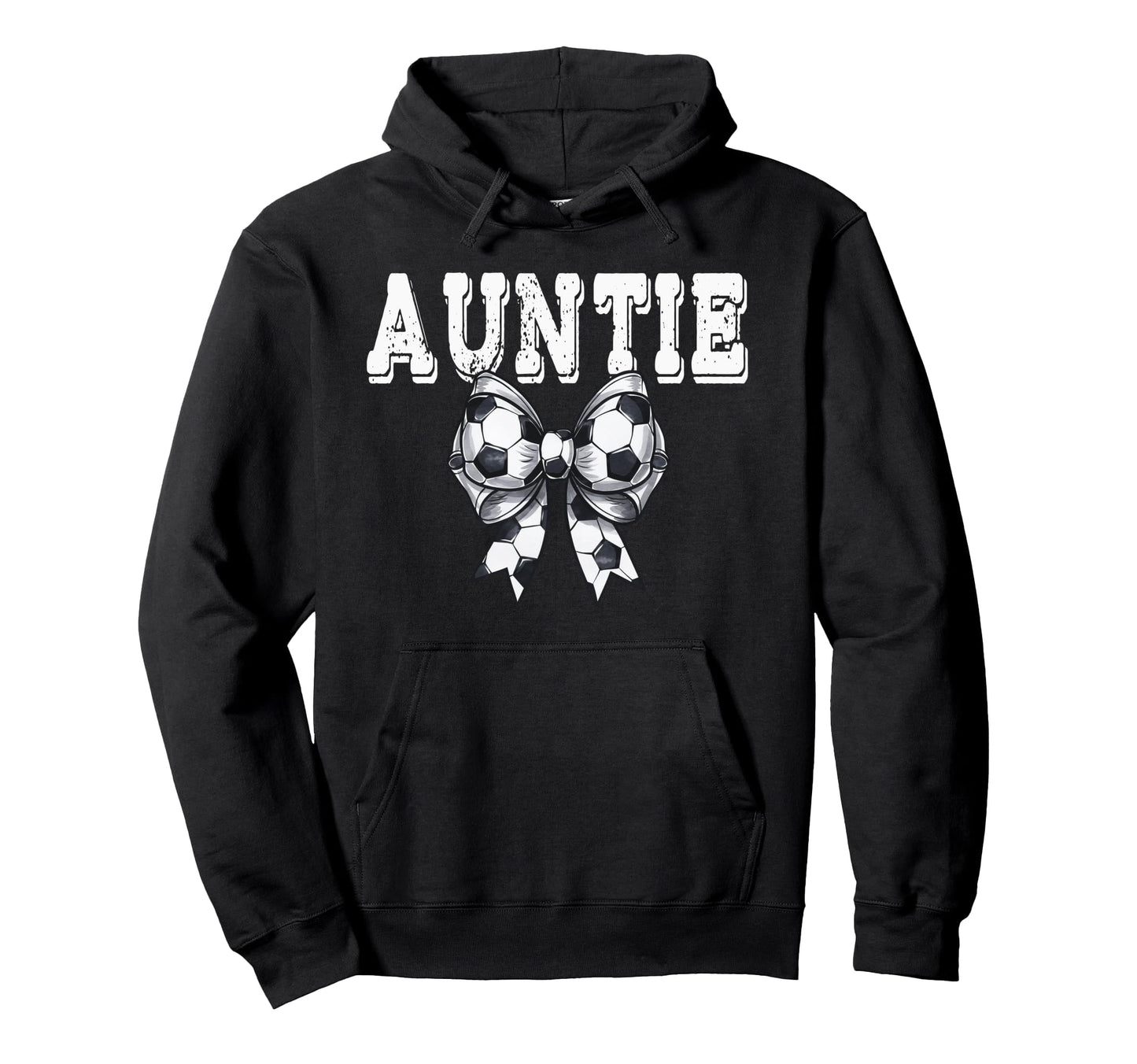Coquette Soccer Bow Mom Sister Auntie Hoodie - Minimalist Print Men Women - T-Shirt, Sweatshirt, Hoodie