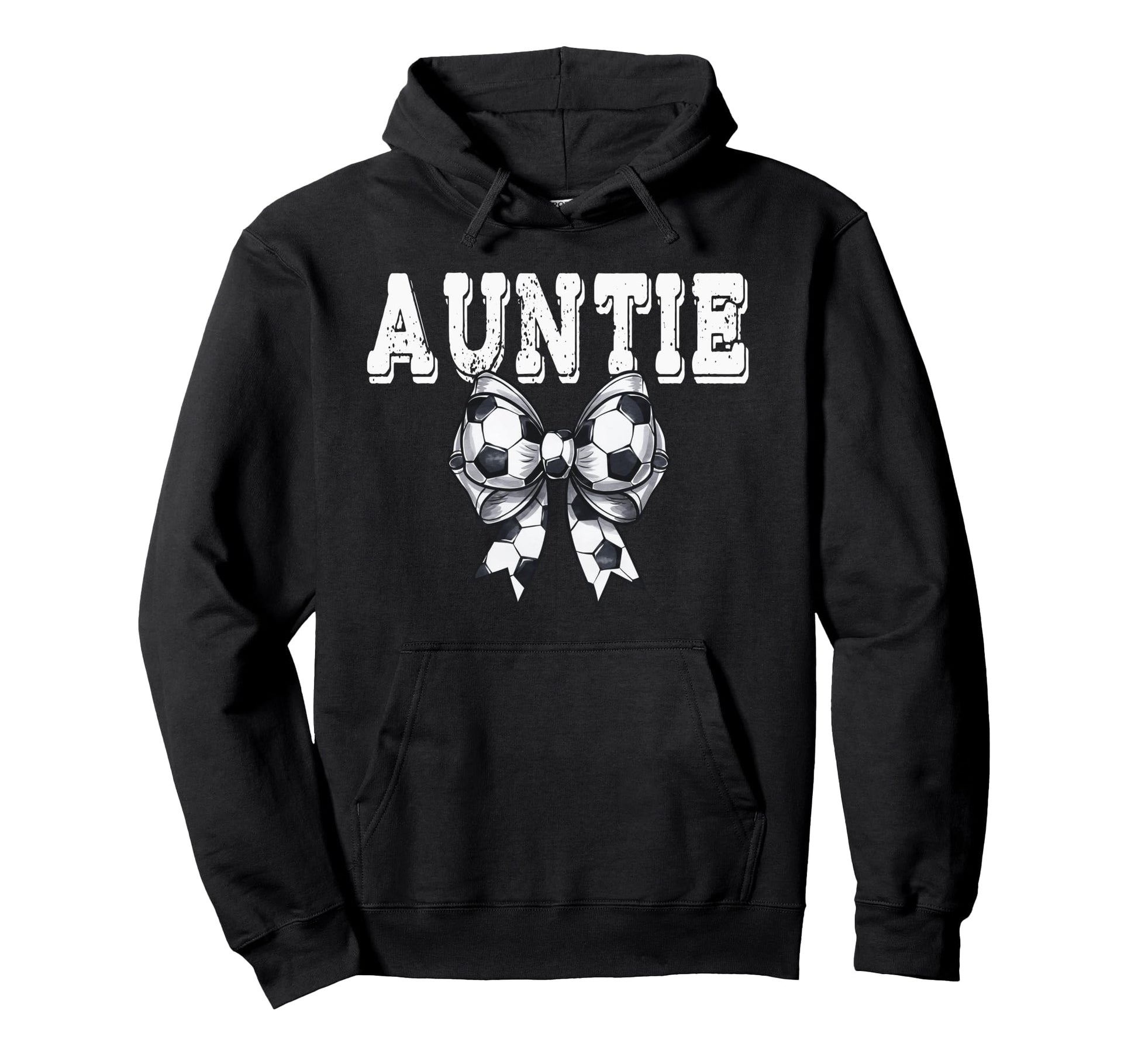 Coquette Soccer Bow Mom Sister Auntie Hoodie - Minimalist Print Men Women - T-Shirt, Sweatshirt, Hoodie