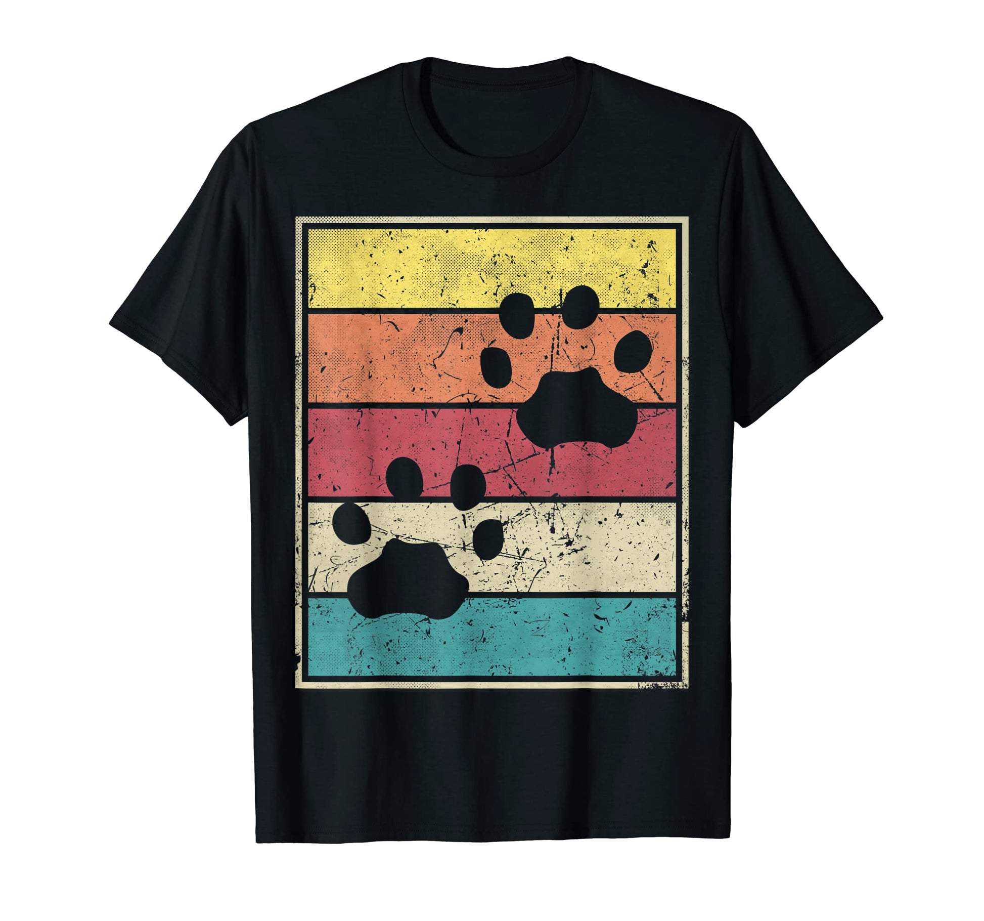 Leopard Footprints Stripes T-Shirt - Custom Art Print for Adults - T-Shirt, Sweatshirt, Hoodie