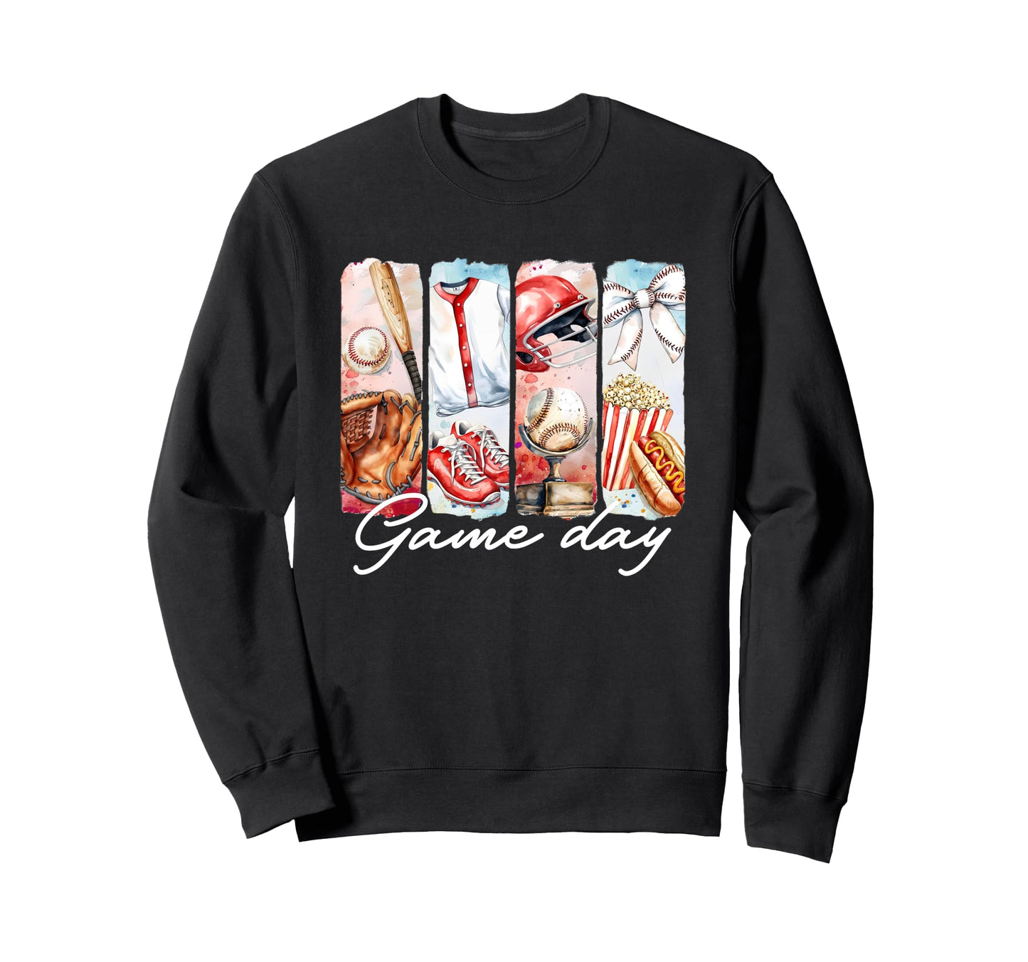 Baseball Mama Coquette Checkered Sweatshirt - Graphic Print for Adults - T-Shirt, Sweatshirt, Hoodie