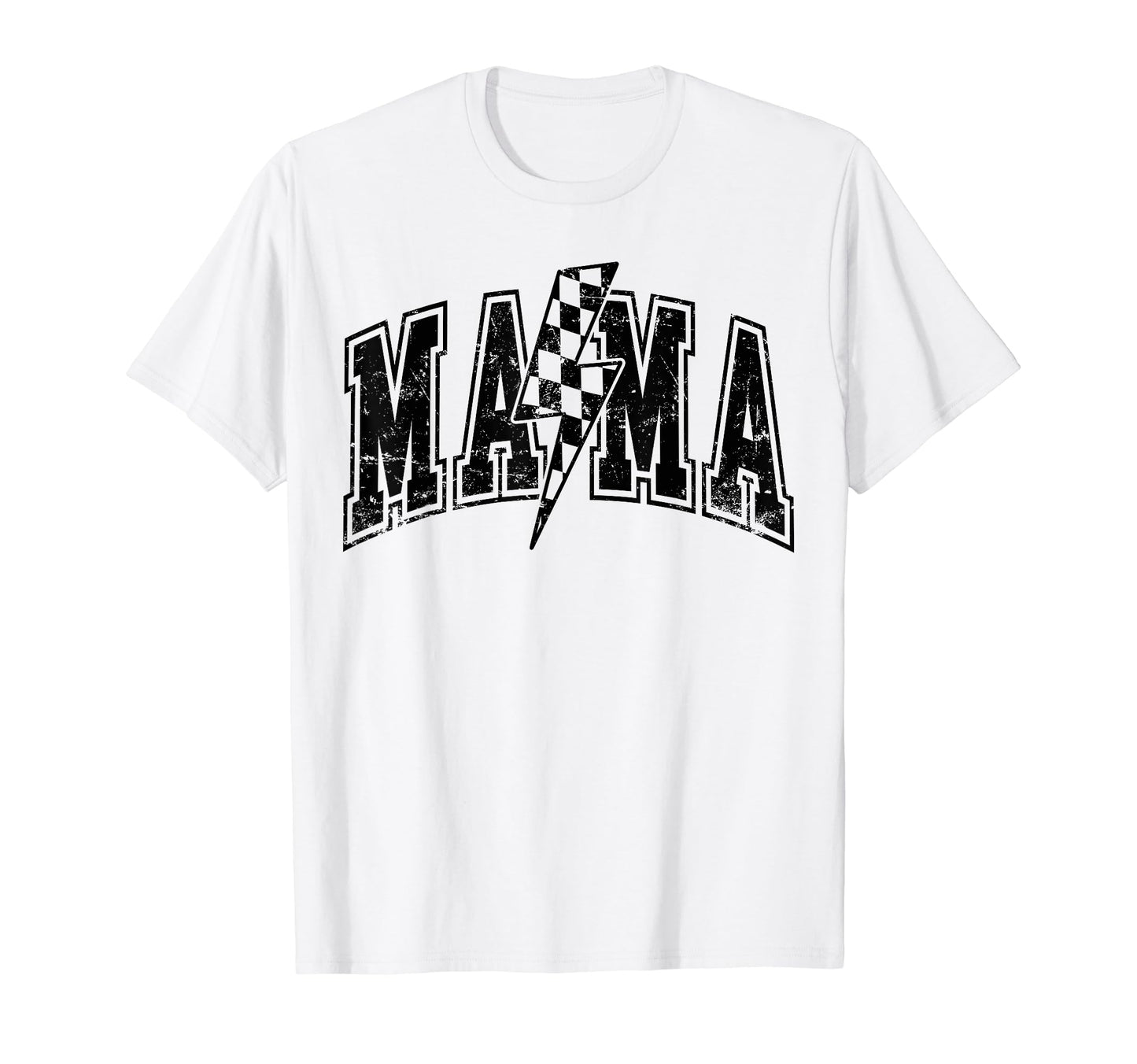 Mama Lightning Bolt Checkered Mothers Day T-Shirt - Trendy Graphic Unisex - T-Shirt, Sweatshirt, Hoodie