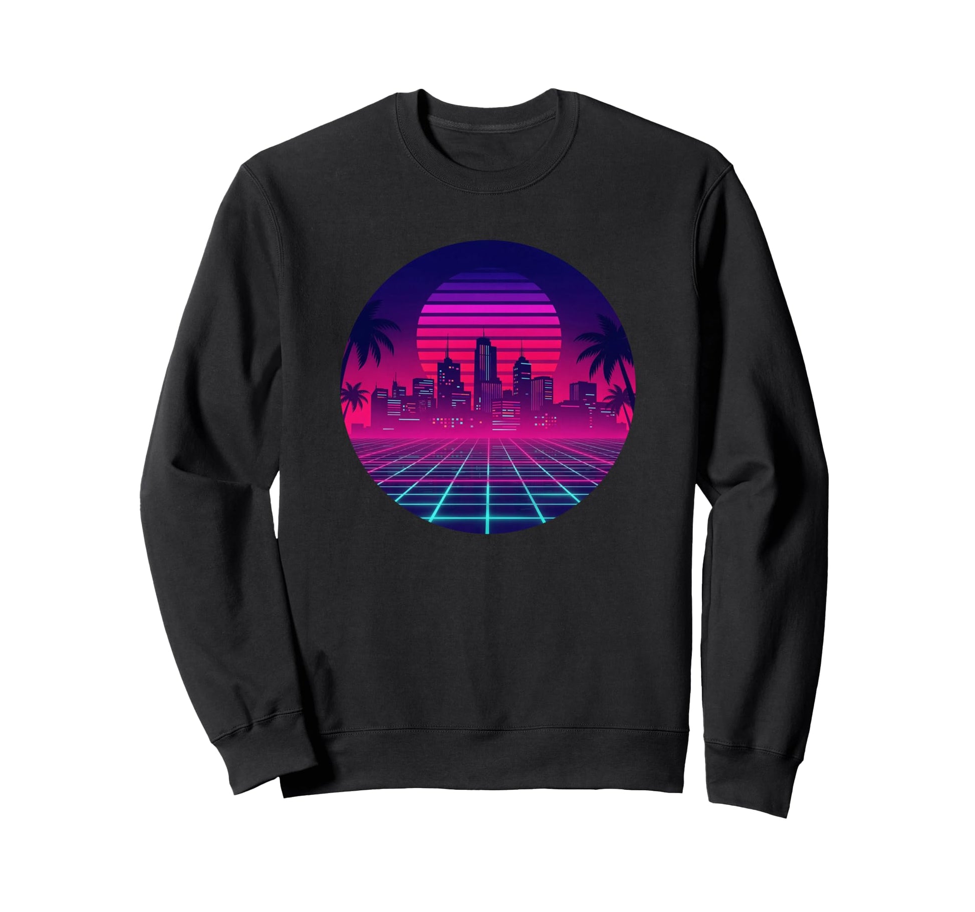 City Skyline Sunset 70S 80S Sweatshirt - Casual Everyday Wear Men Women - T-Shirt, Sweatshirt, Hoodie