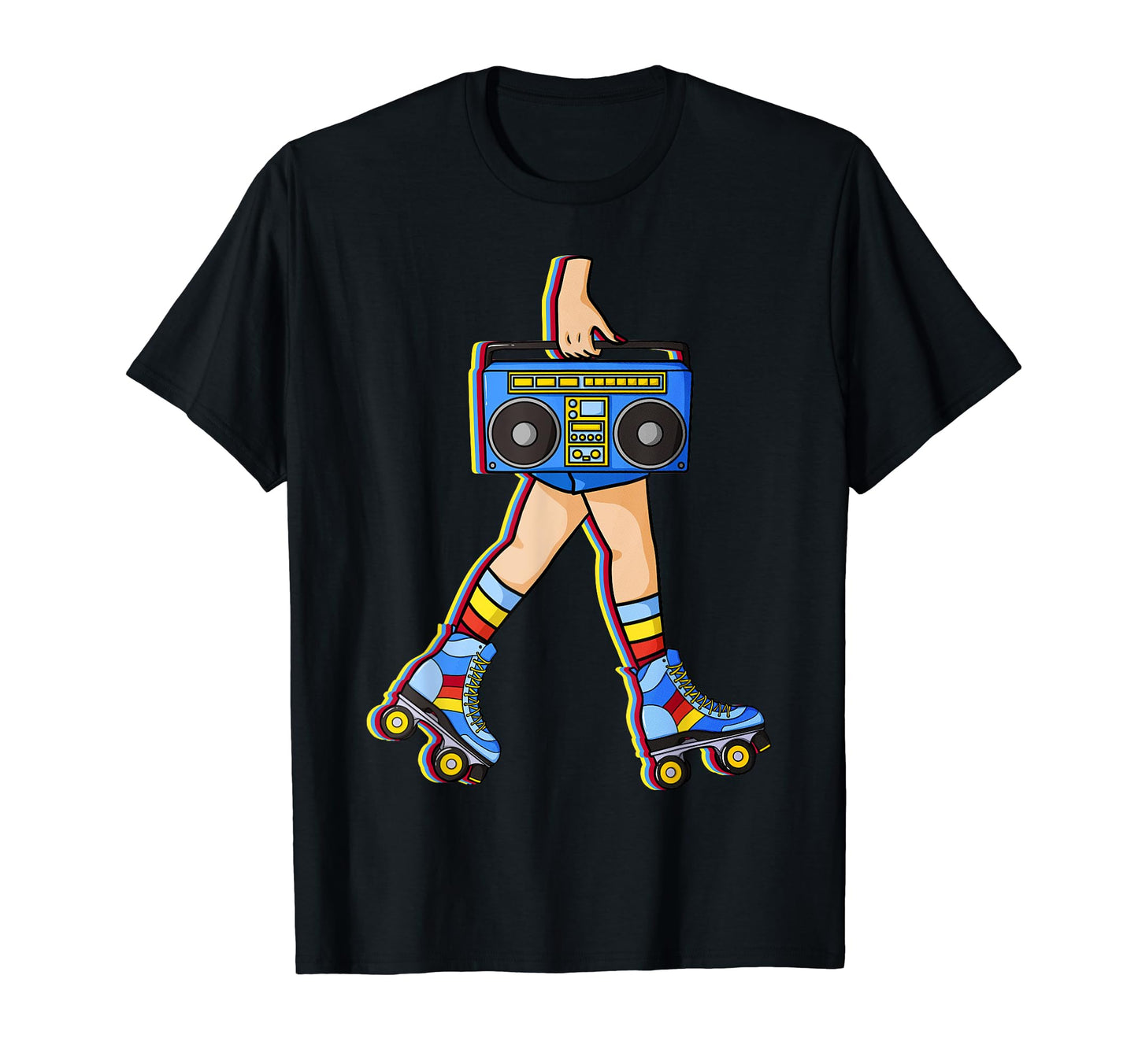 Roller Skates Boombox Disco Ghetto T-Shirt - Novelty Apparel for Adults - T-Shirt, Sweatshirt, Hoodie