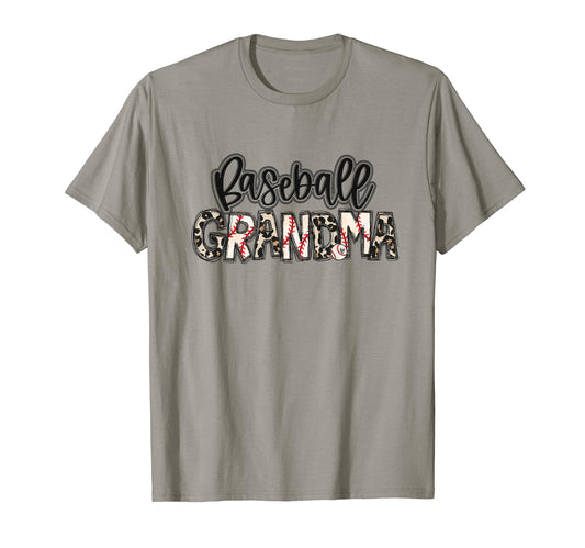 Baseball Grandma Leopard Proud Family T-Shirt - Minimalist Print Unisex - T-Shirt, Sweatshirt, Hoodie