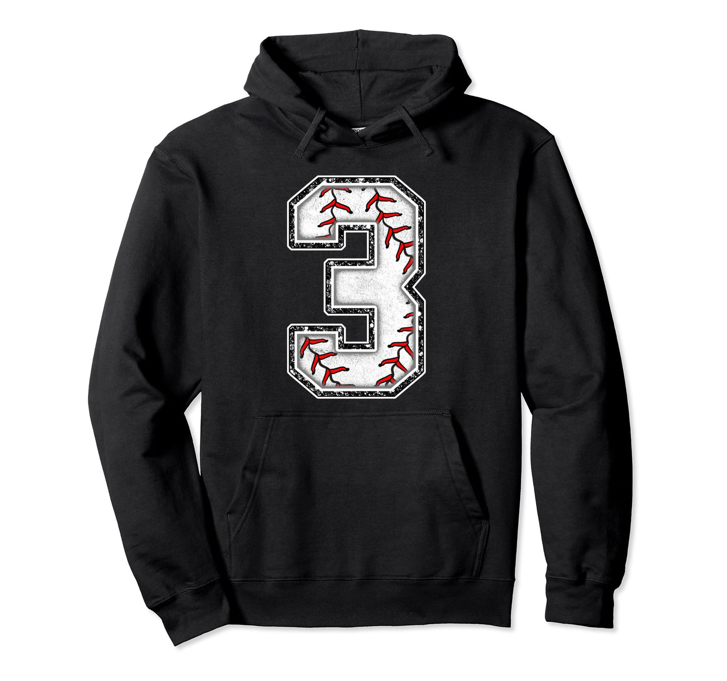 3 Years Old Birthday Baseball Theme Hoodie - Novelty Apparel for Adults - T-Shirt, Sweatshirt, Hoodie
