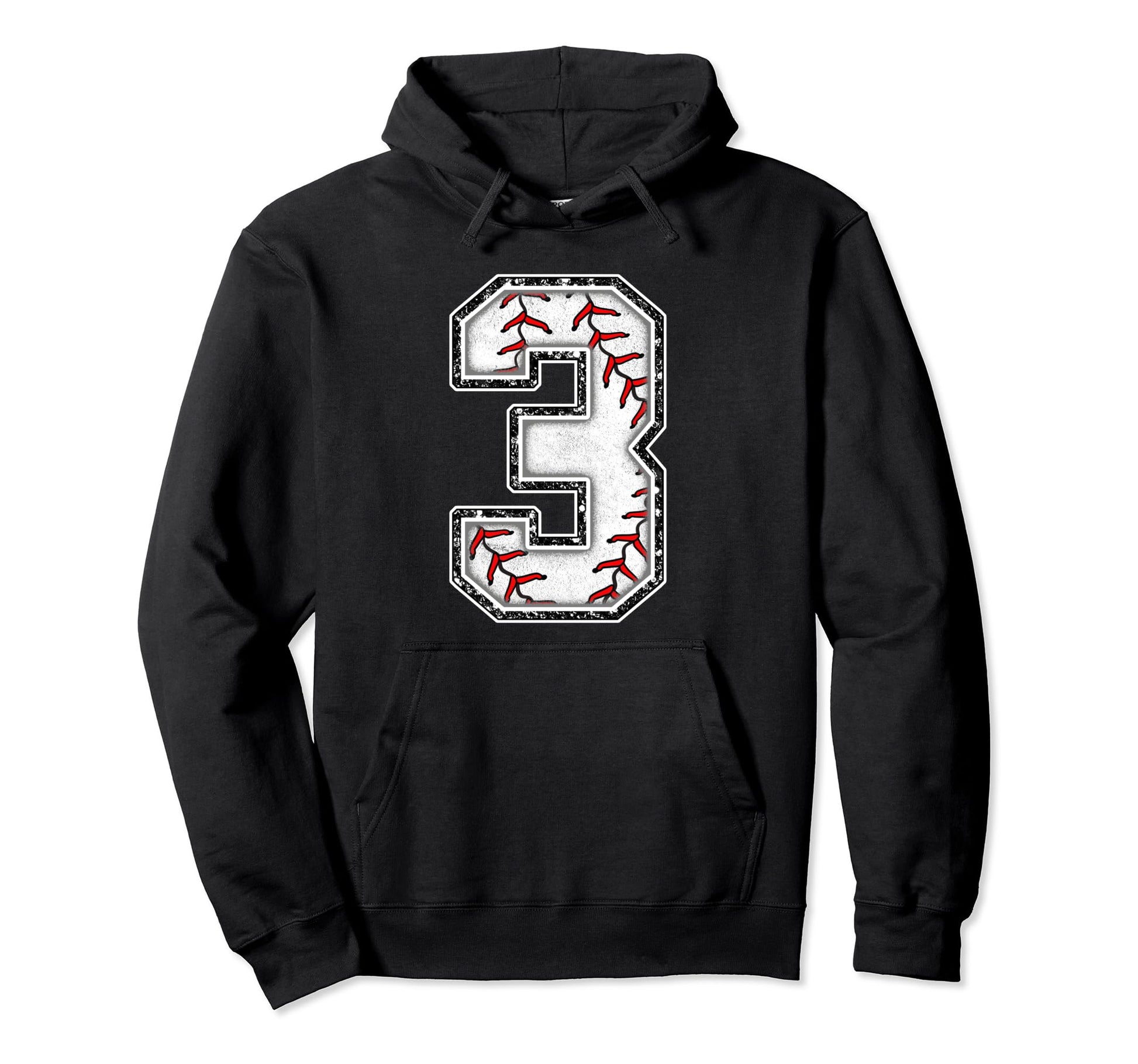 3 Years Old Birthday Baseball Theme Hoodie - Novelty Apparel for Adults - T-Shirt, Sweatshirt, Hoodie