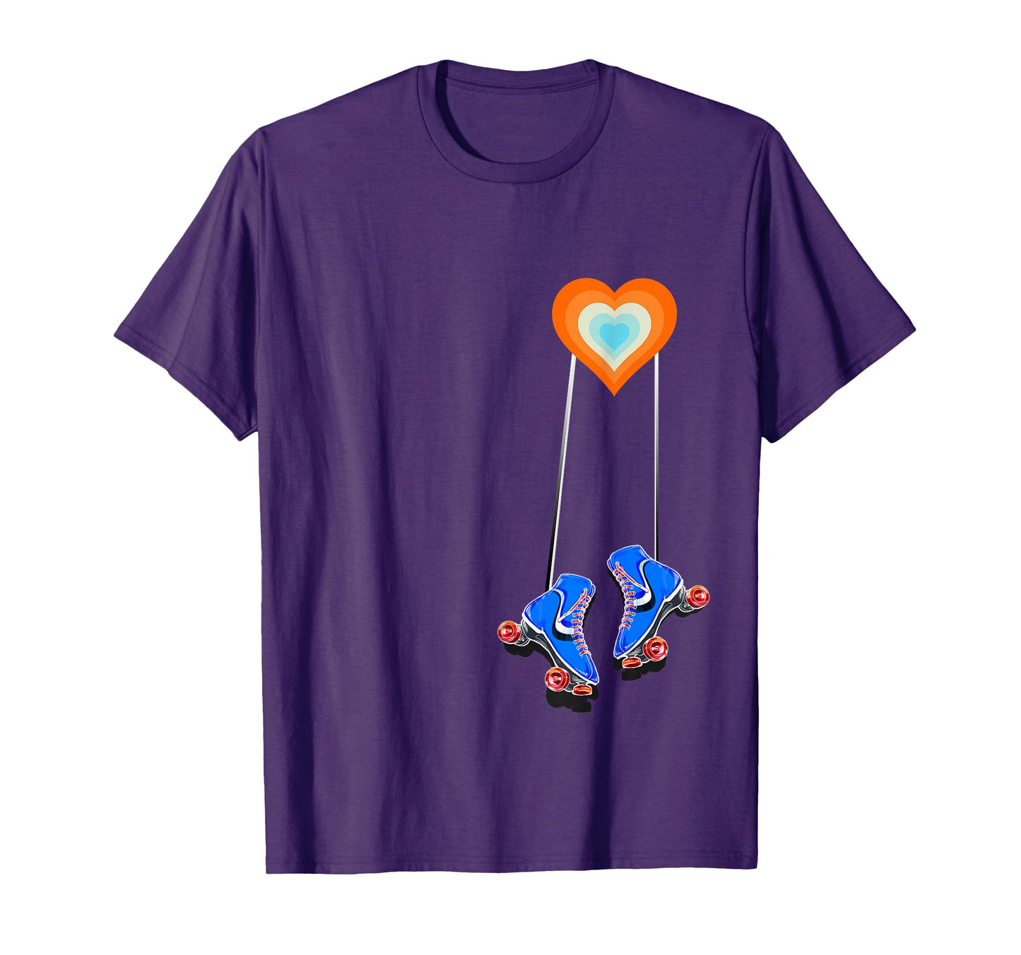 70S Pocket Heart Roller Skating T-Shirt - Unique Graphic for Adults - T-Shirt, Sweatshirt, Hoodie
