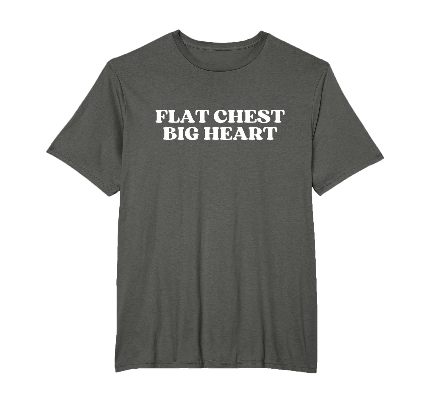 Flat Chest Big Heart Y2K Aesthetic T-Shirt - Fun Novelty Design Men Women - T-Shirt, Sweatshirt, Hoodie