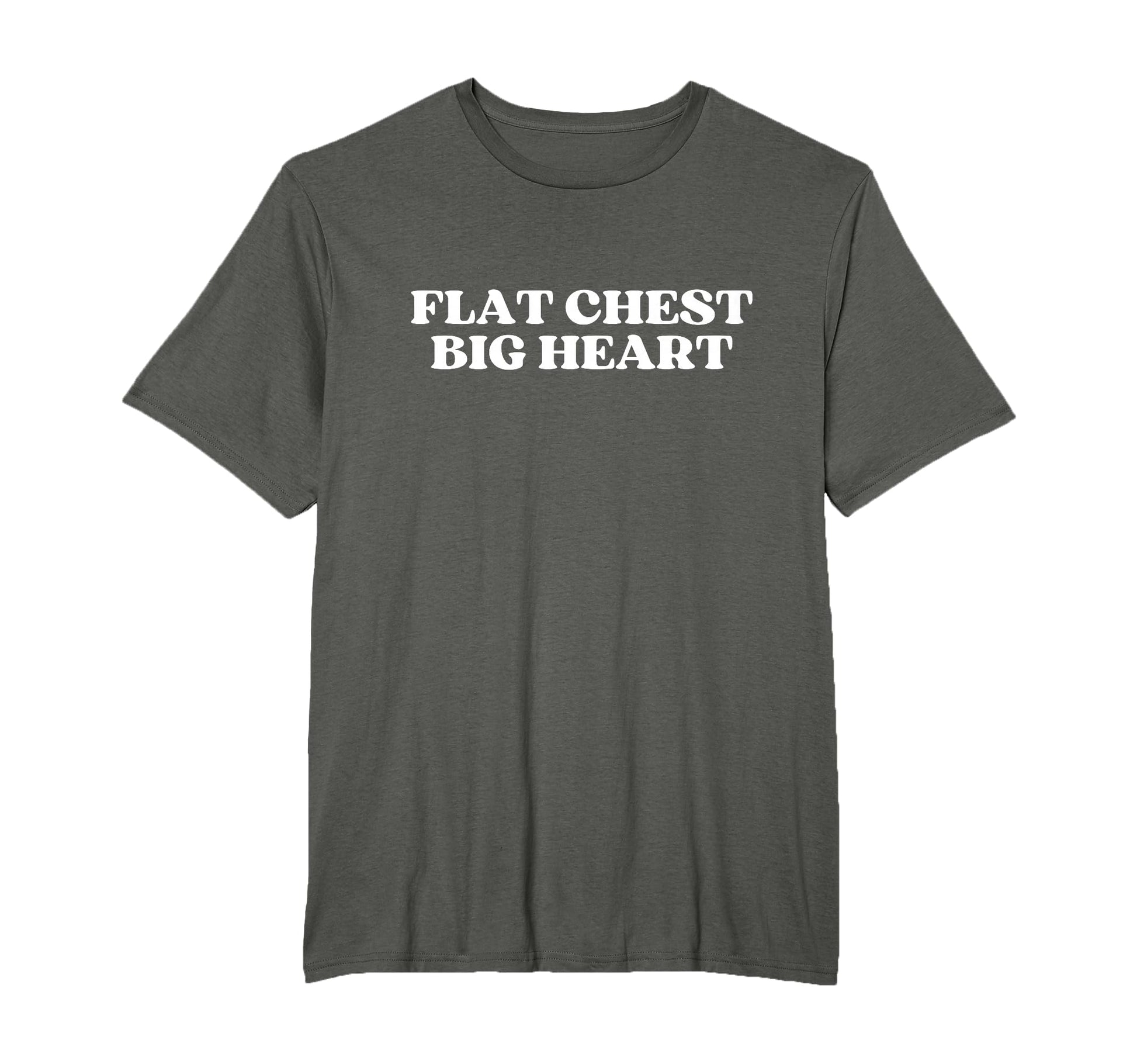 Flat Chest Big Heart Y2K Aesthetic T-Shirt - Fun Novelty Design Men Women - T-Shirt, Sweatshirt, Hoodie