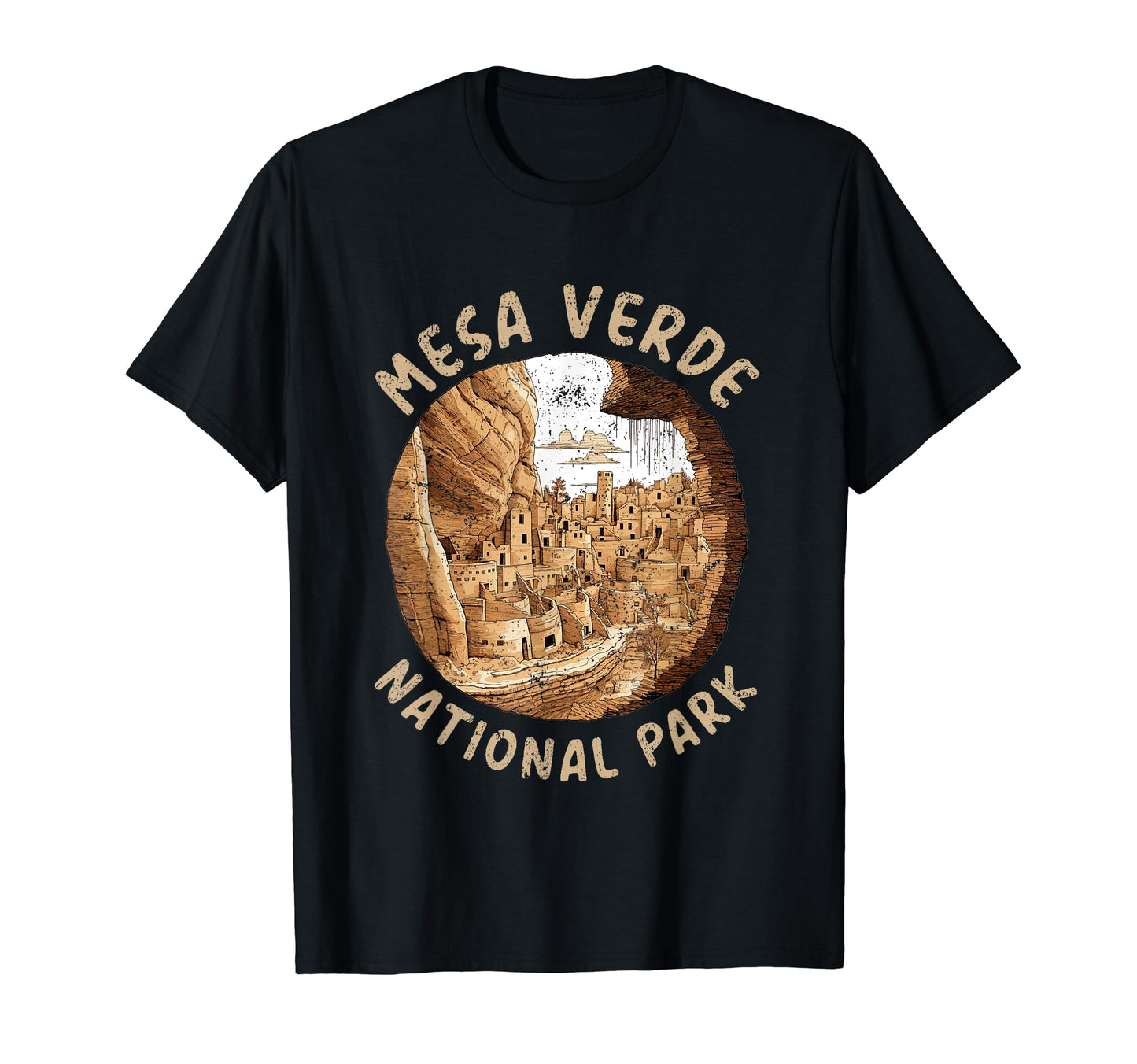Mesa Verde Us National Park Colorado T-Shirt - Custom Art Print Unisex - T-Shirt, Sweatshirt, Hoodie
