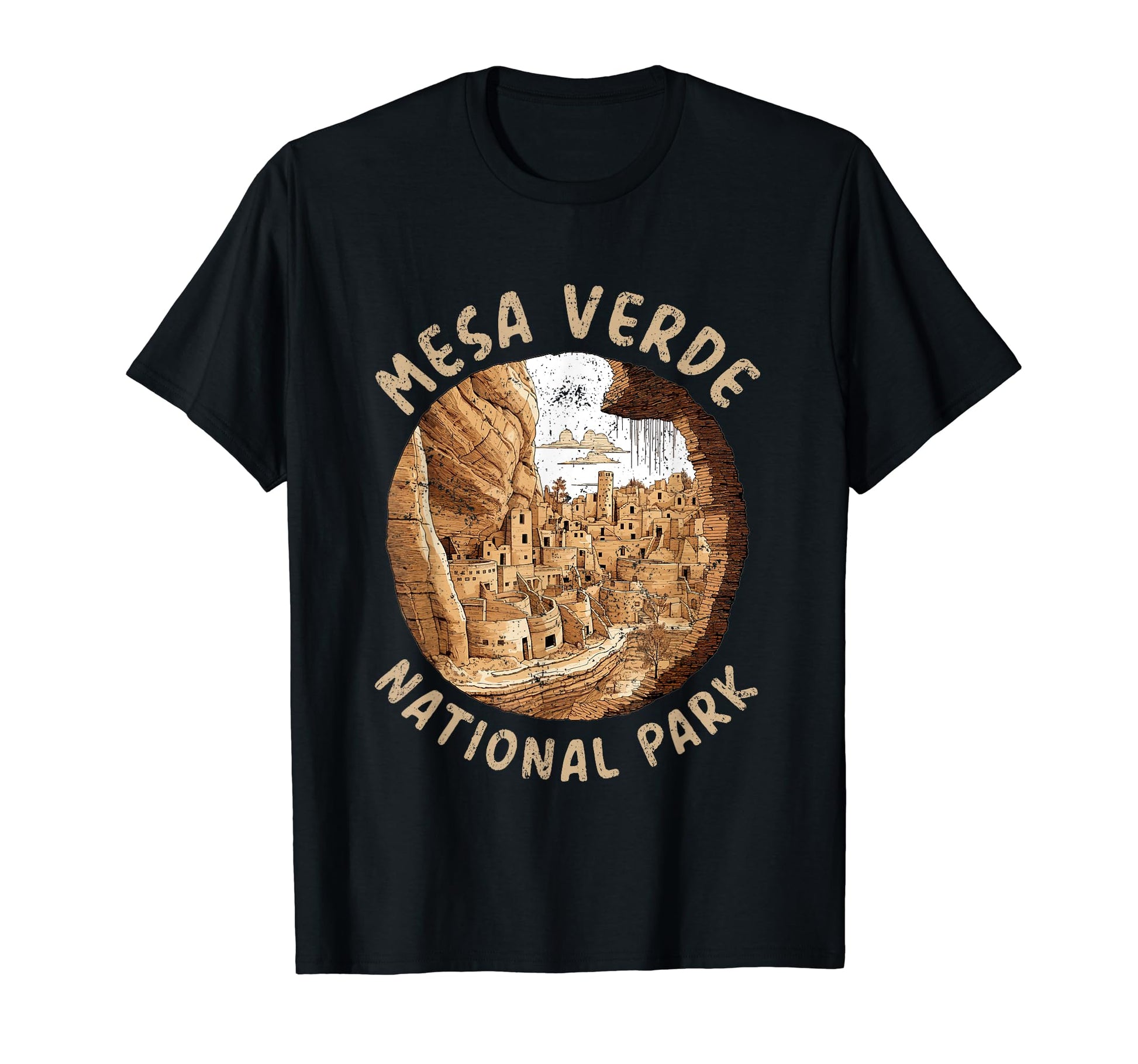 Mesa Verde Us National Park Colorado T-Shirt - Custom Art Print Unisex - T-Shirt, Sweatshirt, Hoodie