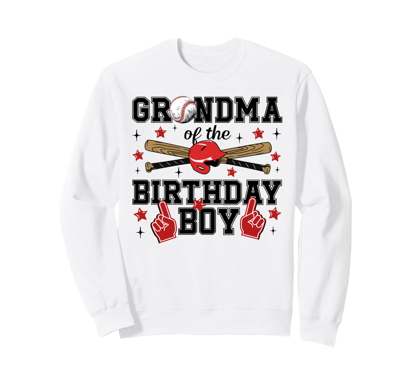 Grandma Birthday Baseball Sport Sweatshirt - Minimalist Print Men Women - T-Shirt, Sweatshirt, Hoodie