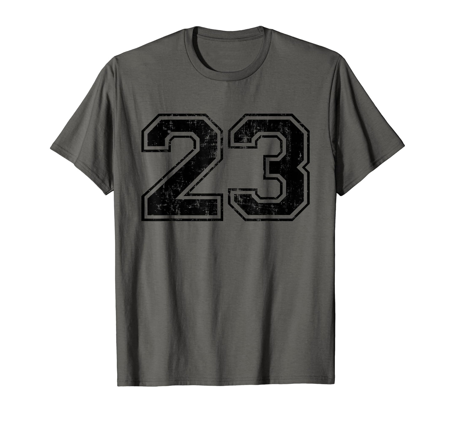 Number 23 Varsity Distressed Sport Team T-Shirt - Trendy Graphic Unisex - T-Shirt, Sweatshirt, Hoodie