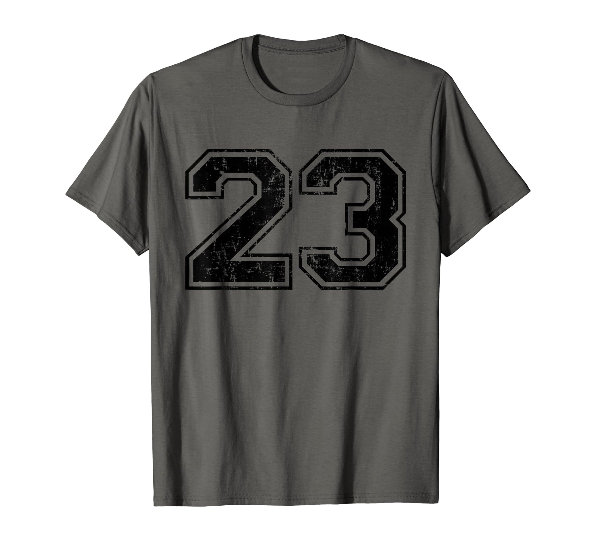 Number 23 Varsity Distressed Sport Team T-Shirt - Trendy Graphic Unisex - T-Shirt, Sweatshirt, Hoodie