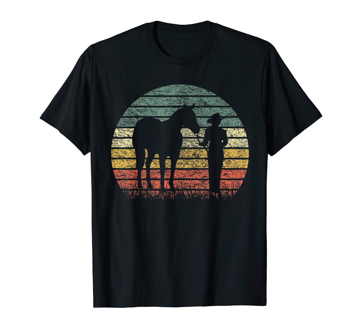 Western Halter Horse Sun T-Shirt - Custom Art Print Unisex - T-Shirt, Sweatshirt, Hoodie