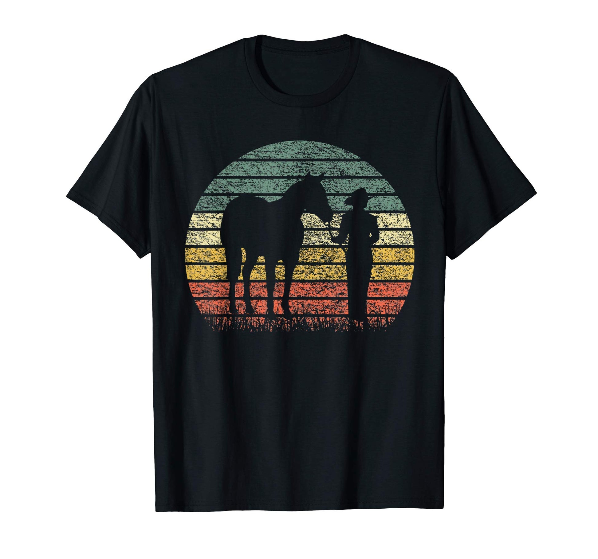 Western Halter Horse Sun T-Shirt - Custom Art Print Unisex - T-Shirt, Sweatshirt, Hoodie