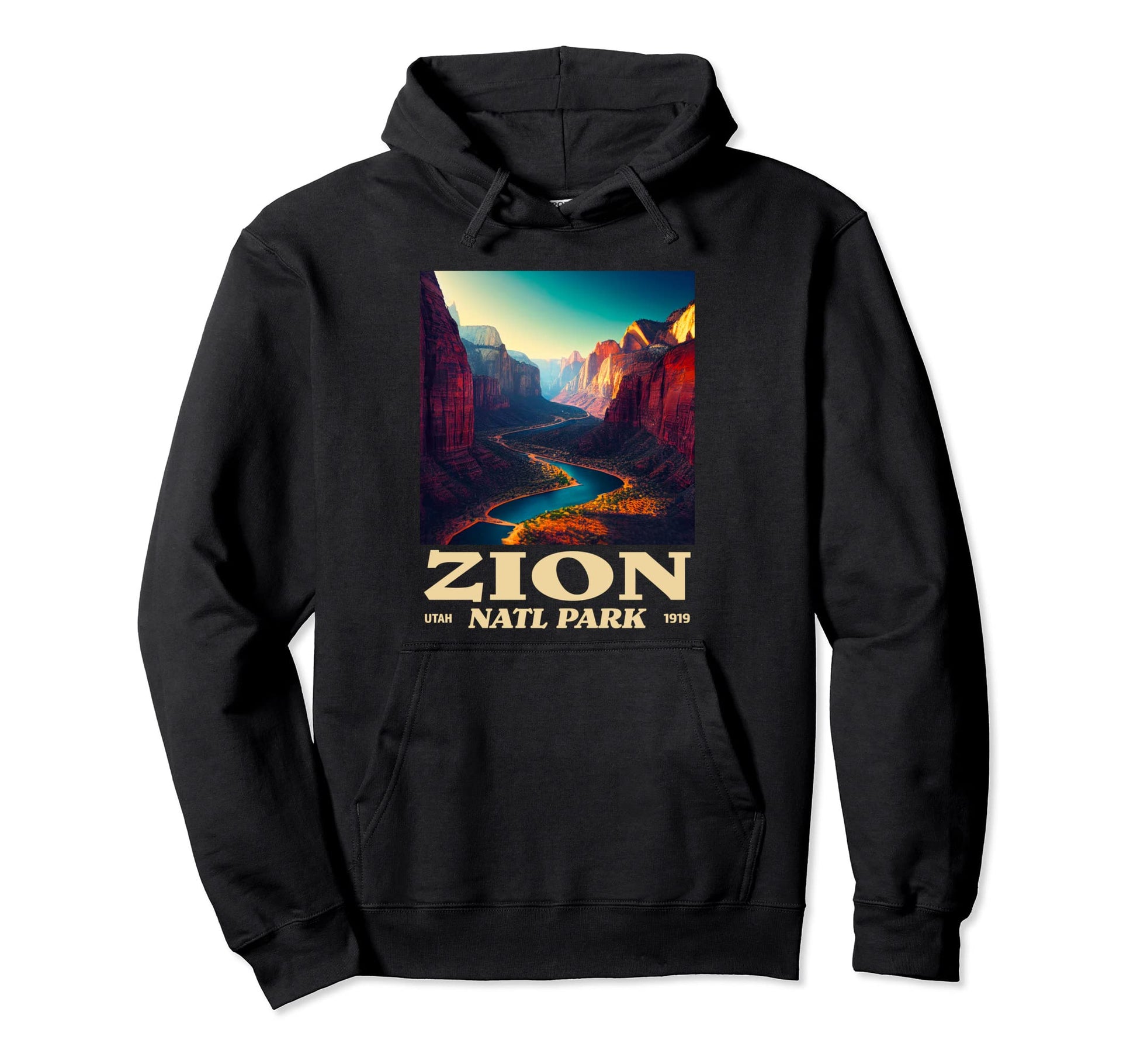 Zion Utah Zion National Park Hoodie - Aesthetic Graphic Men Women - T-Shirt, Sweatshirt, Hoodie