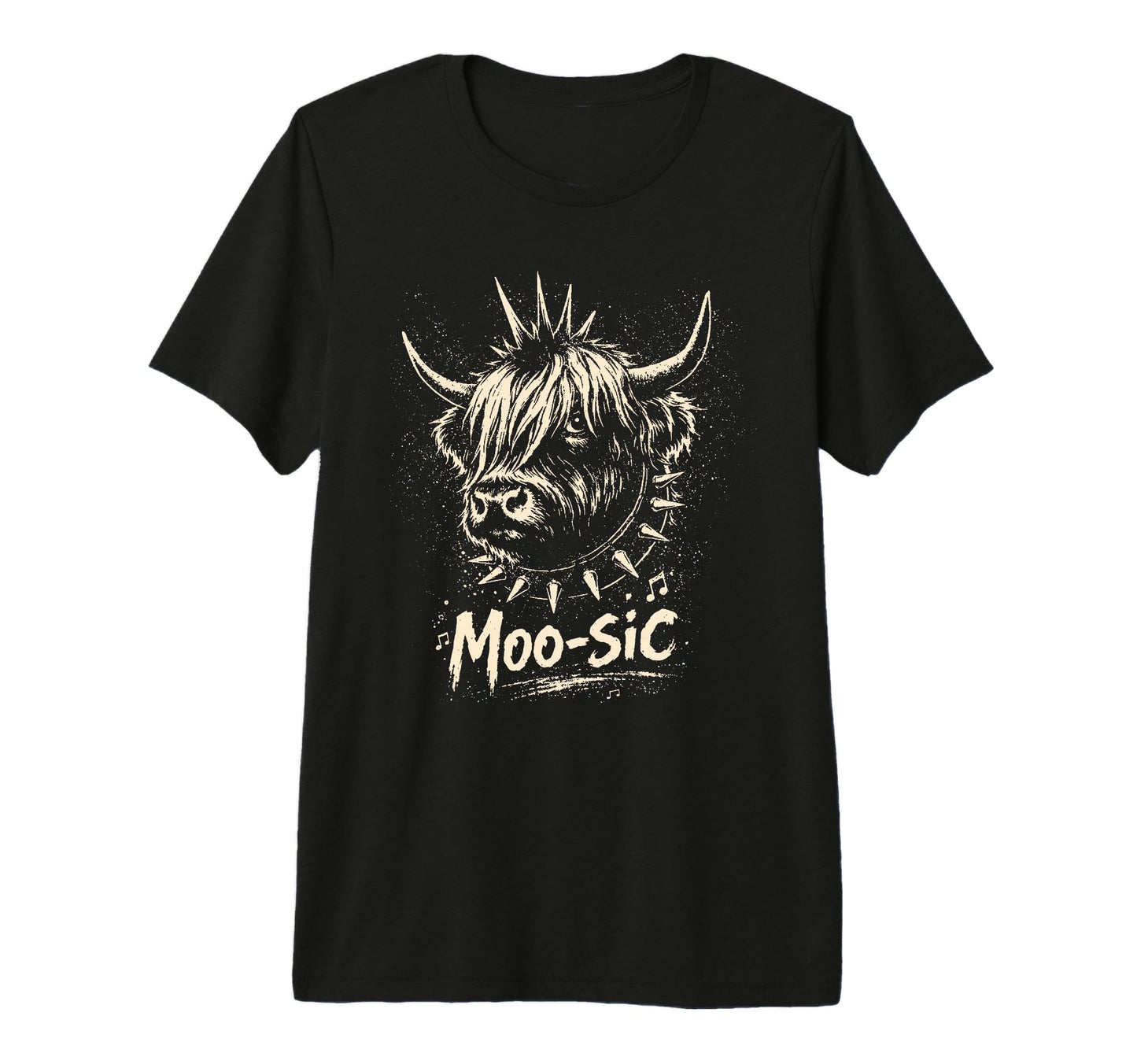 Moo Sic Punk Rock Cow Metalhead T-Shirt - Streetwear Style Men Women - T-Shirt, Sweatshirt, Hoodie