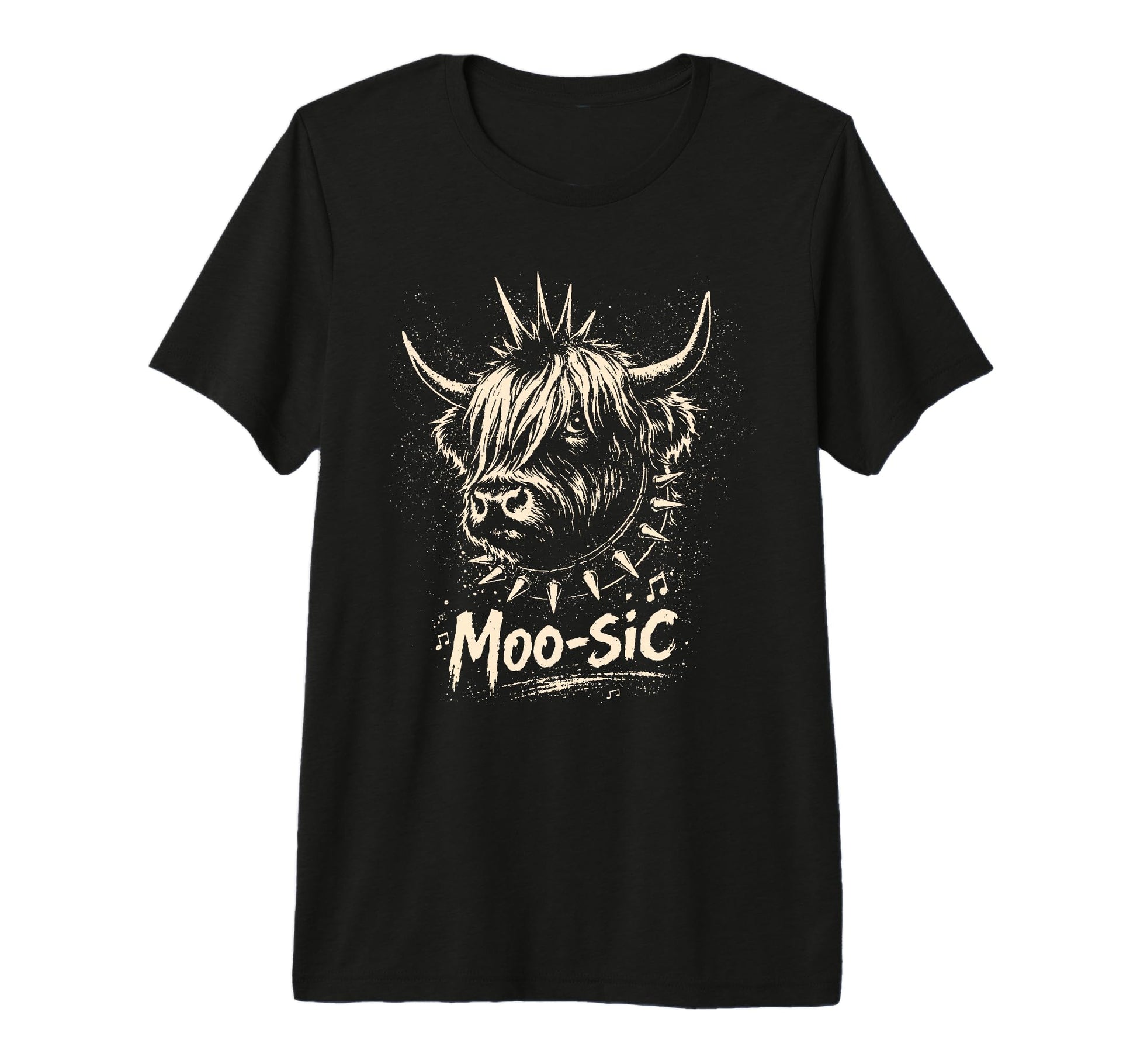 Moo Sic Punk Rock Cow Metalhead T-Shirt - Streetwear Style Men Women - T-Shirt, Sweatshirt, Hoodie