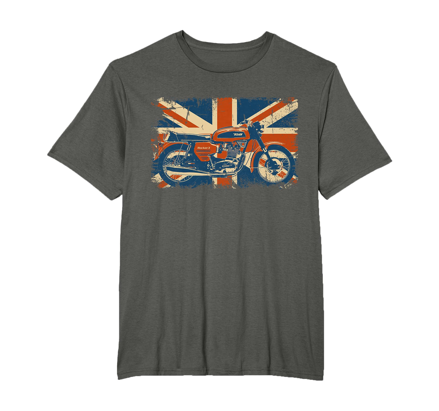 British Motorcycle 750 Triple Union T-Shirt - Trendy Graphic Men Women - T-Shirt, Sweatshirt, Hoodie
