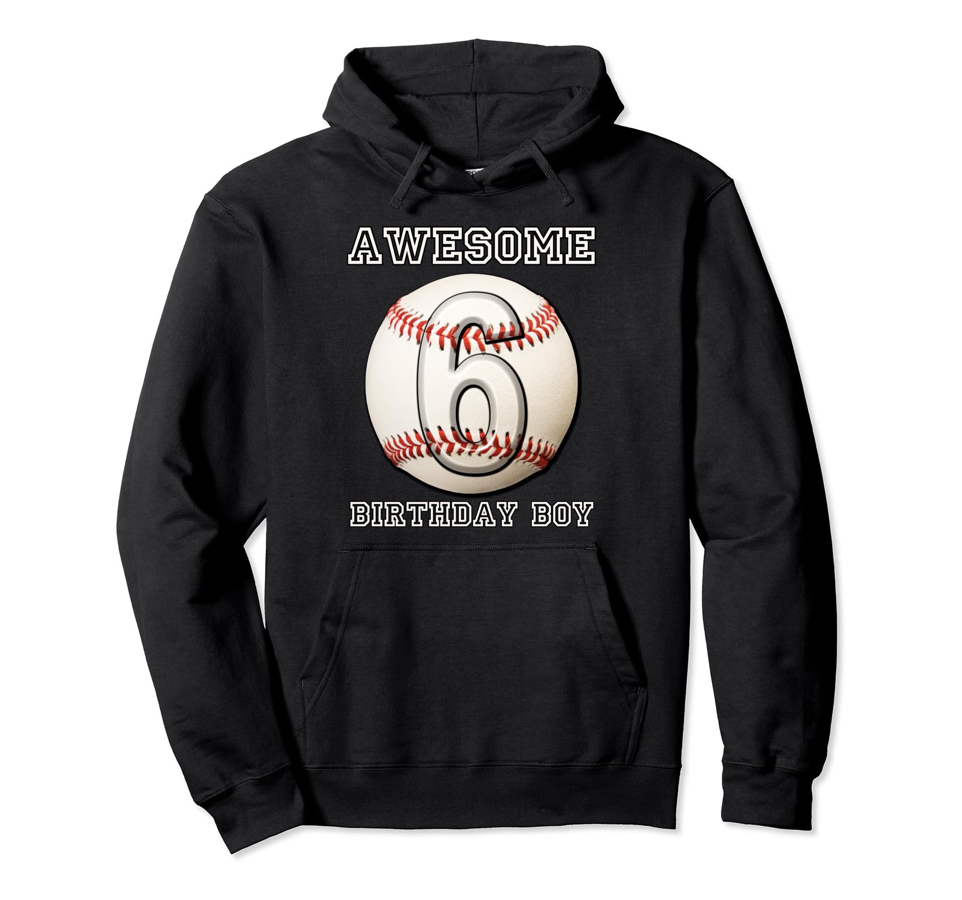 6 Years Old Baseball Themed 6Th Hoodie - Fun Novelty Design for Adults - T-Shirt, Sweatshirt, Hoodie