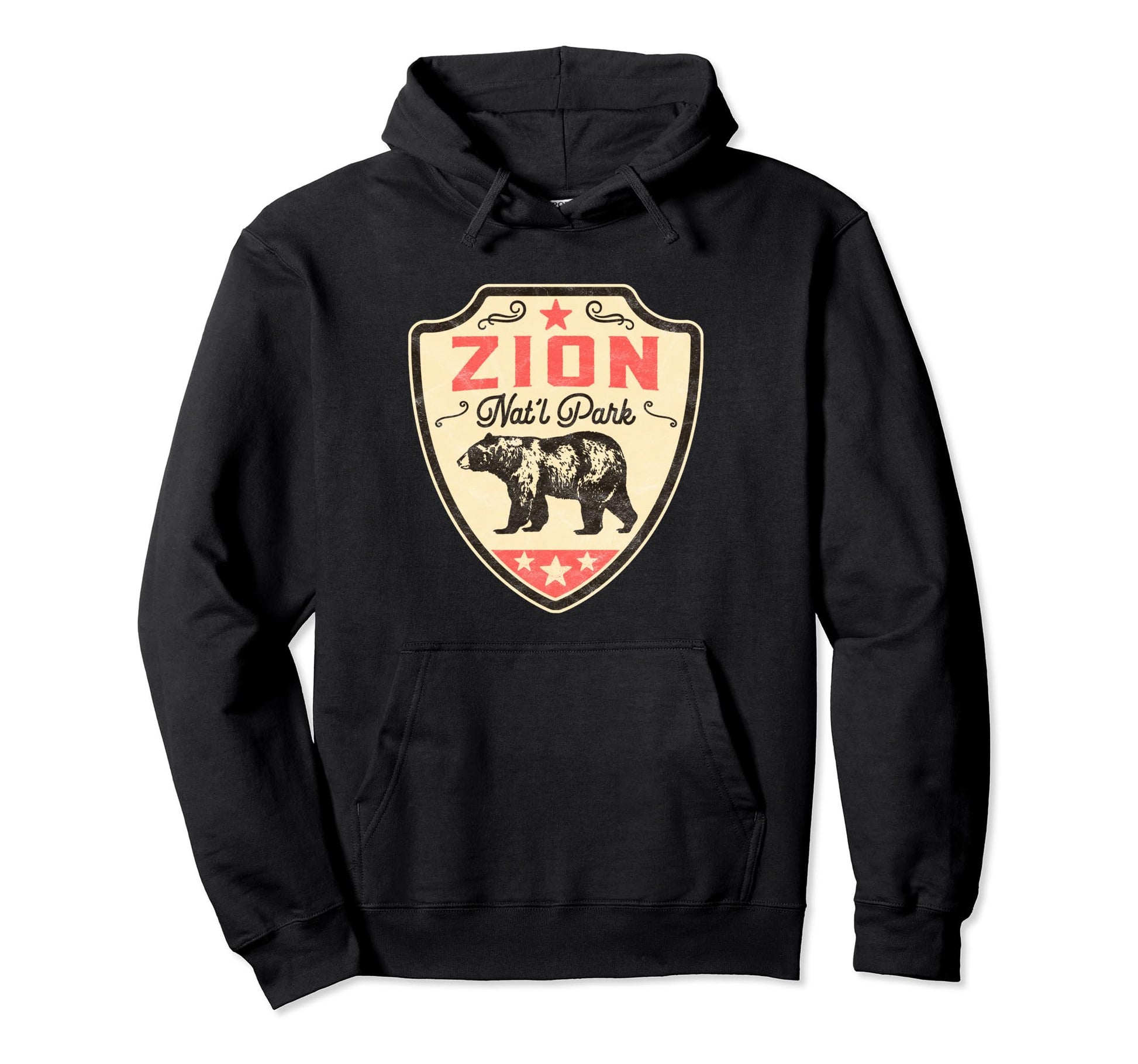 Zion National Park Black Bear Hoodie - Custom Art Print for Adults - T-Shirt, Sweatshirt, Hoodie