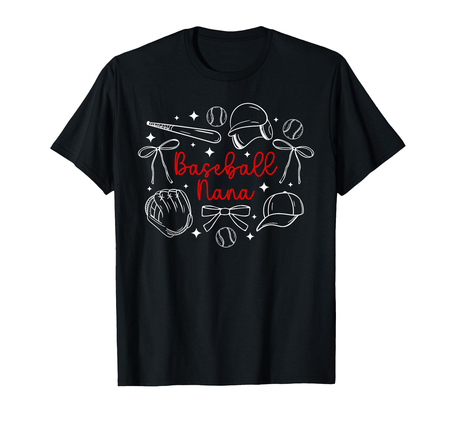 Baseball Nana Coquette Nana Baseball T-Shirt - Unique Graphic Unisex - T-Shirt, Sweatshirt, Hoodie