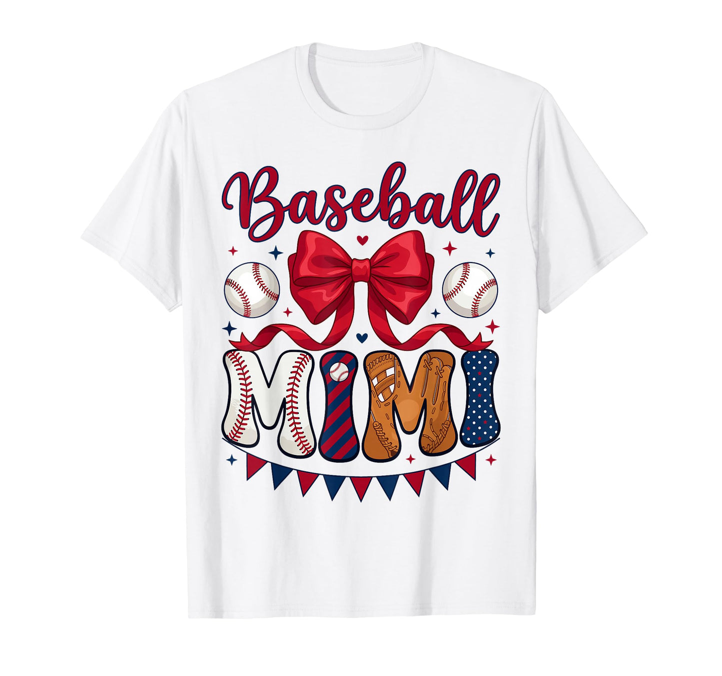 Baseball Mimi Grandma Grandmom Baseball T-Shirt - Graphic Print Men Women - T-Shirt, Sweatshirt, Hoodie