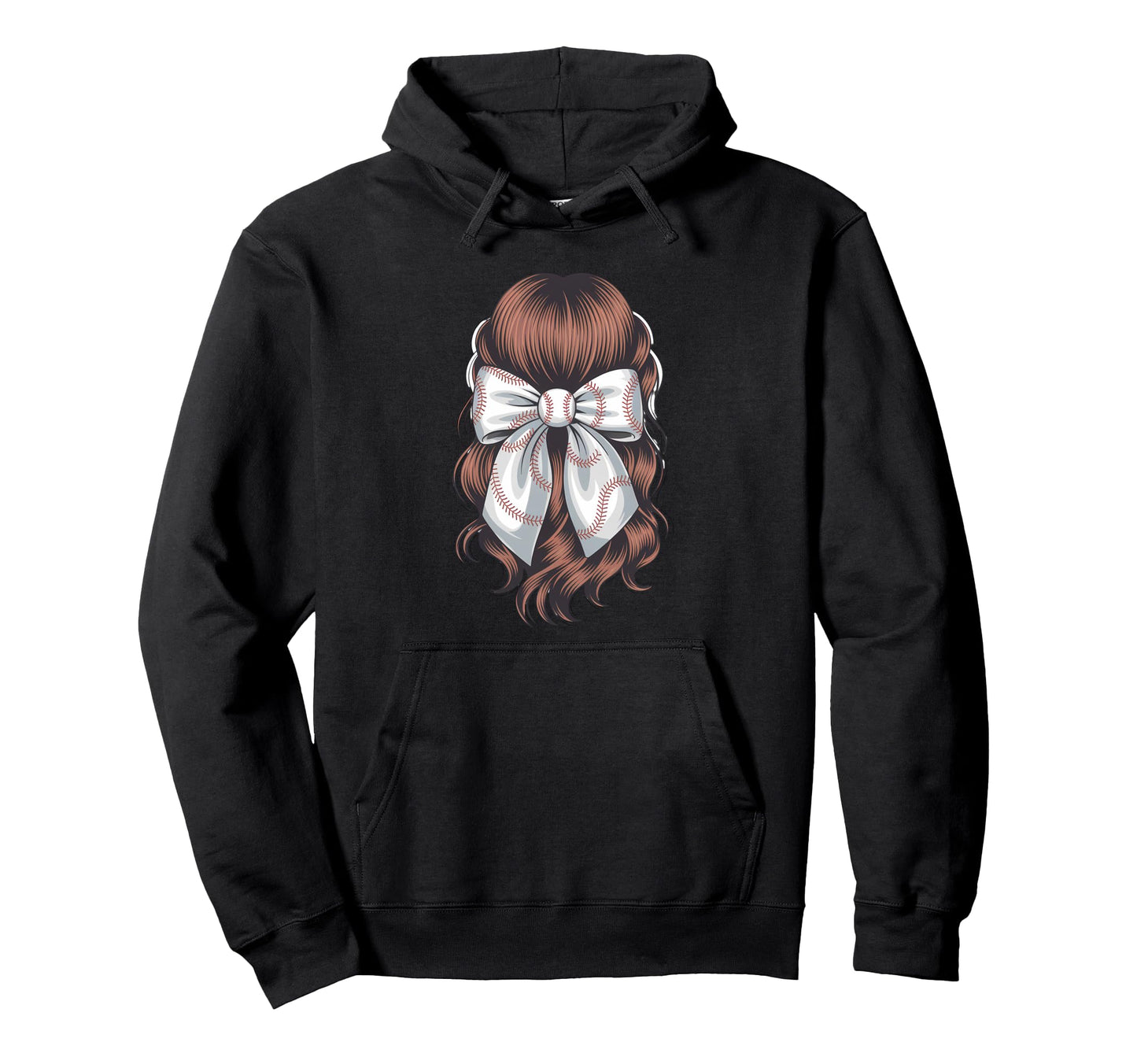 Baseball Coquette Bow Baseball Mom Hoodie - Minimalist Print for Adults - T-Shirt, Sweatshirt, Hoodie