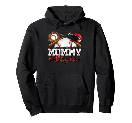 Baseball Birthday Party Sports Family Hoodie - Custom Art Print Men Women - T-Shirt, Sweatshirt, Hoodie
