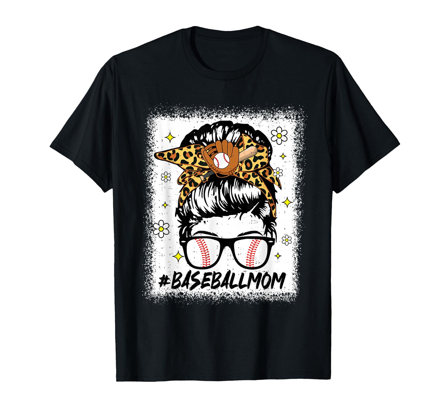 Leopard Baseball Mom Mama Both Mothers T-Shirt - Trendy Graphic for Adults - T-Shirt, Sweatshirt, Hoodie