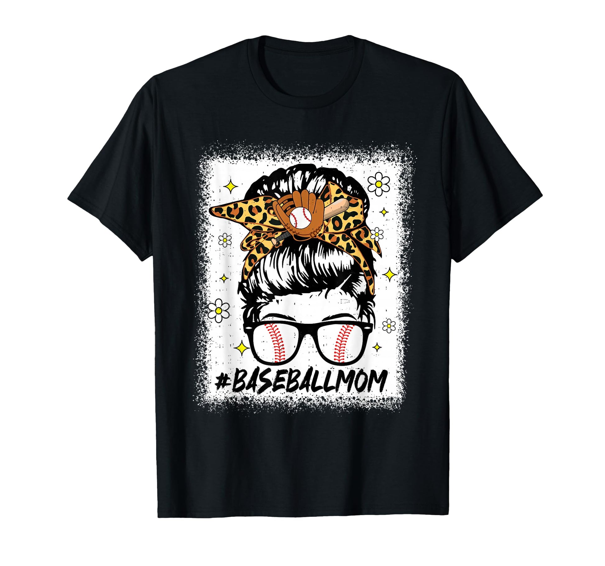 Leopard Baseball Mom Mama Both Mothers T-Shirt - Trendy Graphic for Adults - T-Shirt, Sweatshirt, Hoodie