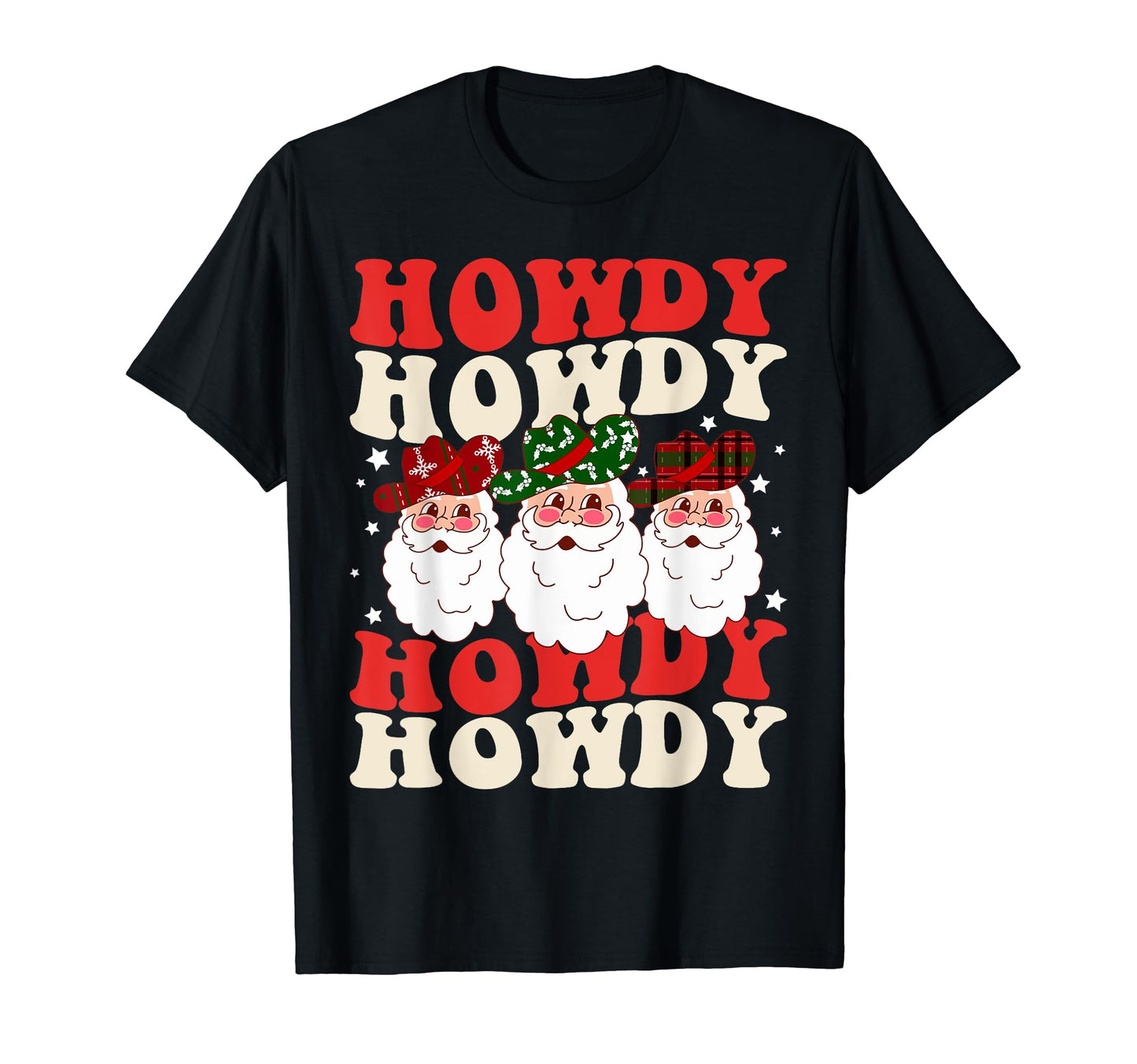 Howdy Santa Western Rodeo Country T-Shirt - Custom Art Print Men Women - T-Shirt, Sweatshirt, Hoodie