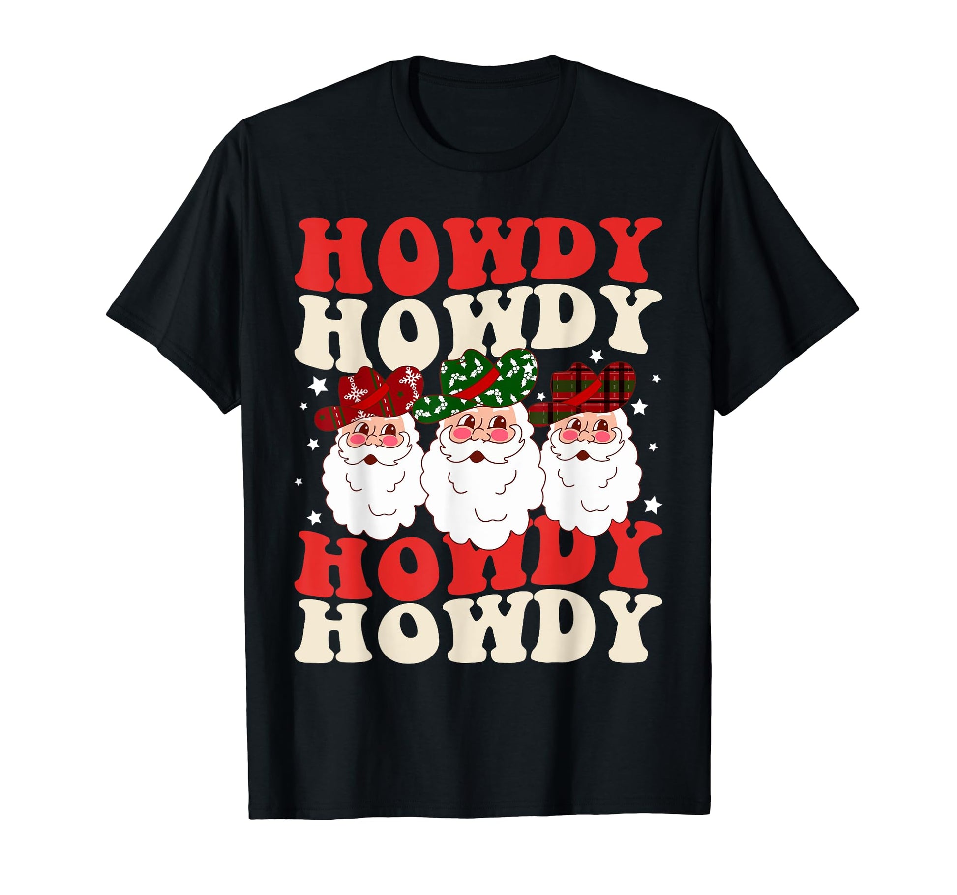 Howdy Santa Western Rodeo Country T-Shirt - Custom Art Print Men Women - T-Shirt, Sweatshirt, Hoodie