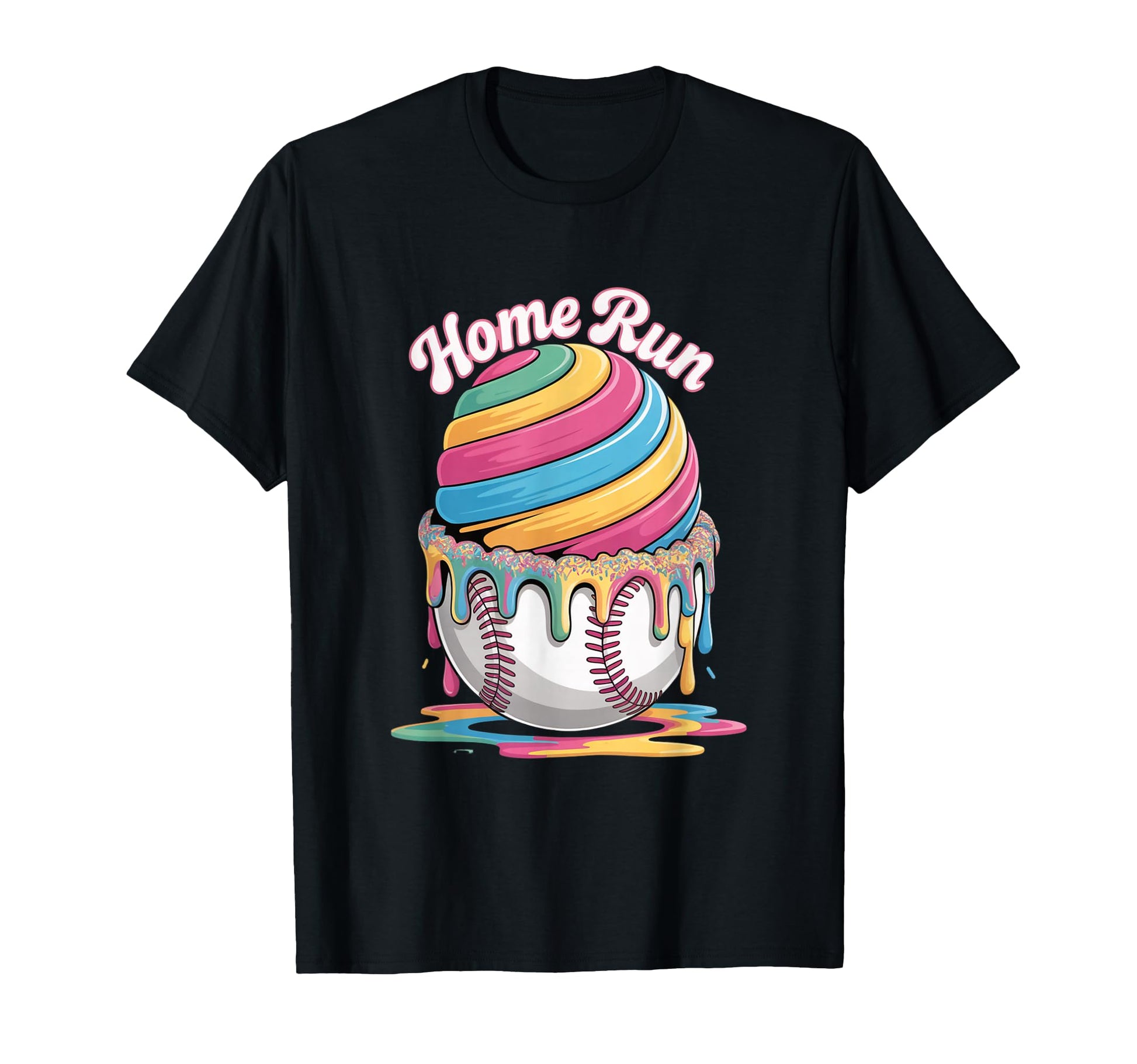 Home Run Baseball Ice Cream Outfit T-Shirt - Custom Art Print Unisex - T-Shirt, Sweatshirt, Hoodie