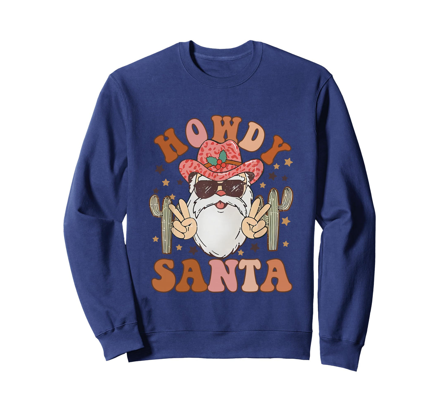 Cowboy Howdy Santa Western Cowgirl Sweatshirt - Custom Art Print Unisex - T-Shirt, Sweatshirt, Hoodie
