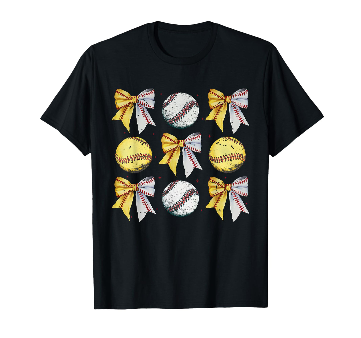 Coquette Bow Funny Game Day Baseball T-Shirt - Custom Art Print Men Women - T-Shirt, Sweatshirt, Hoodie