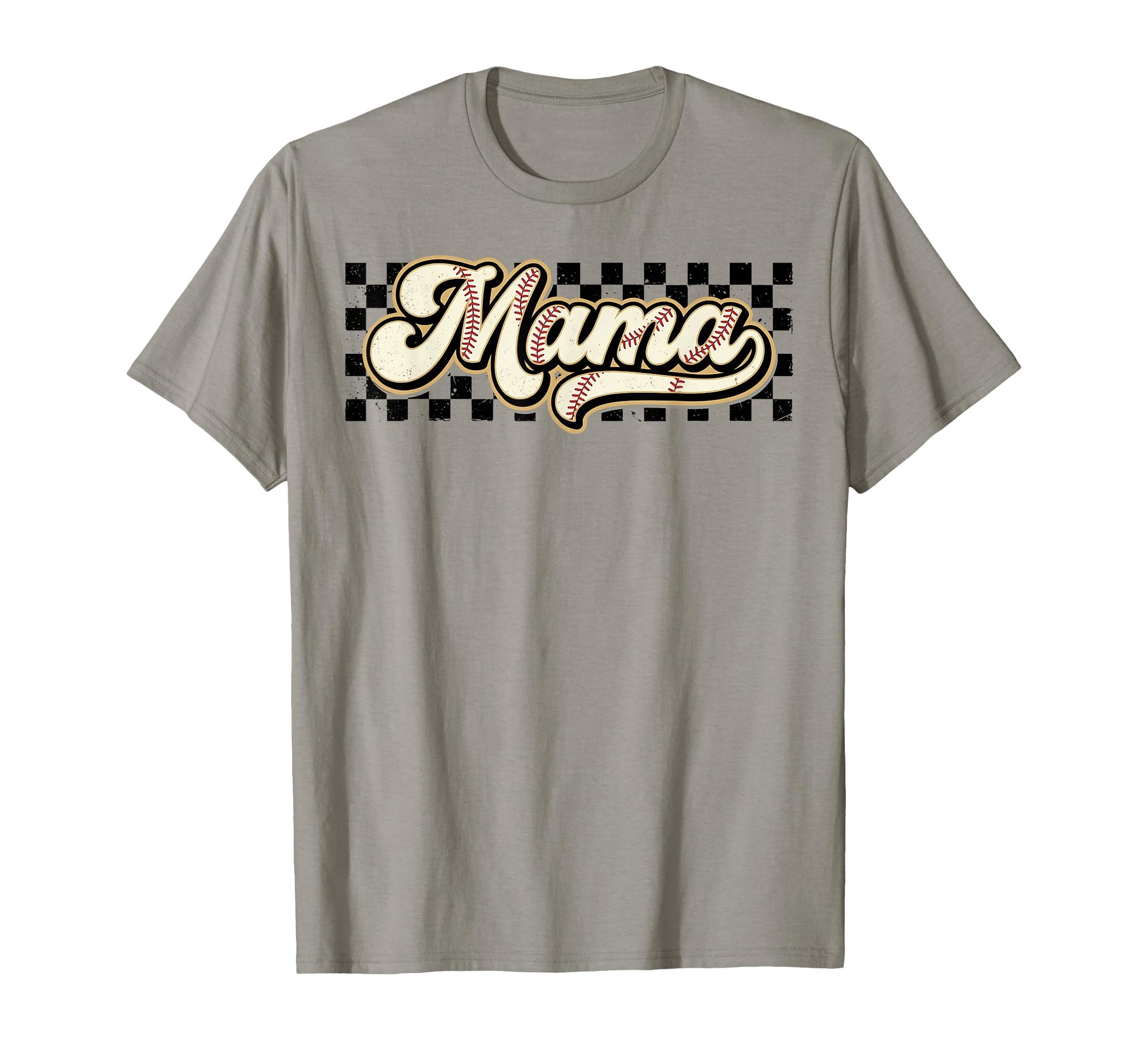Checkered Baseball Mama Game Day Baseball T-Shirt - Novelty Apparel Unisex - T-Shirt, Sweatshirt, Hoodie
