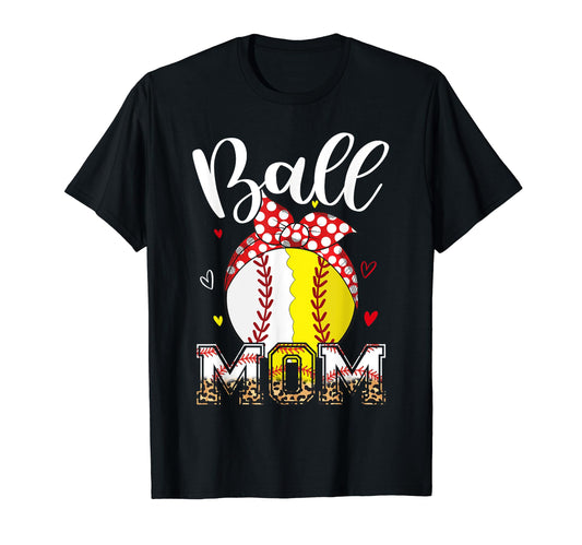 Ball Mom Softball Baseball Headband T-Shirt - Trendy Graphic for Adults - T-Shirt, Sweatshirt, Hoodie