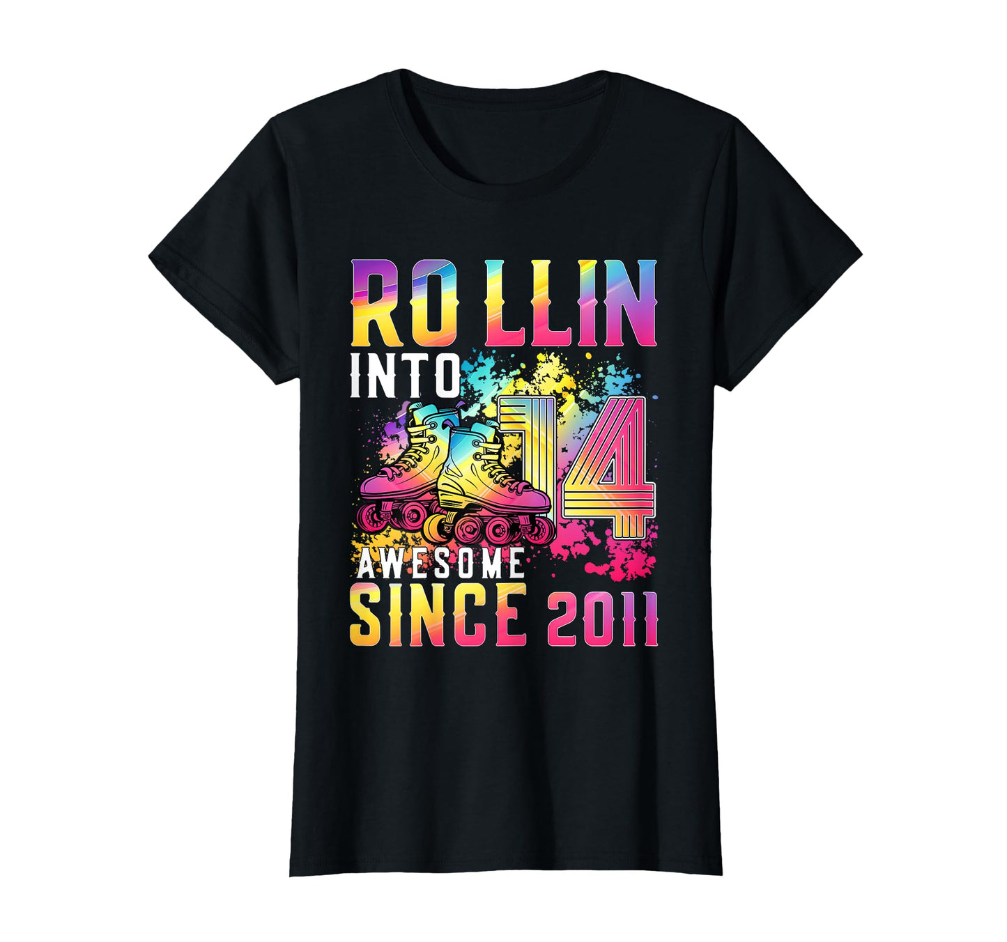 Roller Skater 14Th Birthday Rollin T-Shirt - Novelty Apparel for Adults - T-Shirt, Sweatshirt, Hoodie