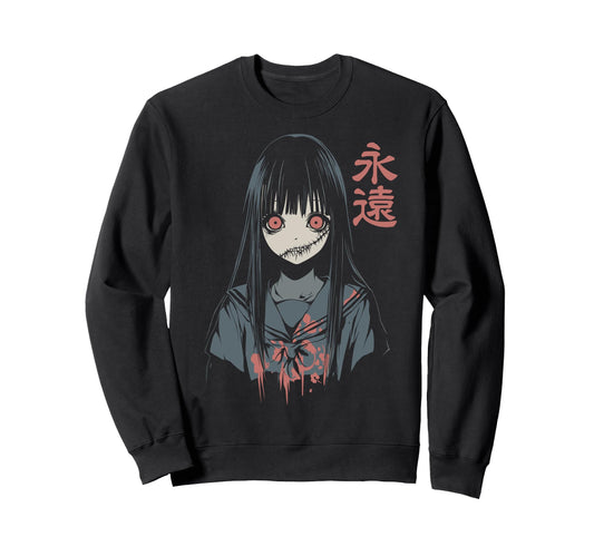 Anime Horror Aesthetic Soft Grunge Sweatshirt - Trendy Graphic Men Women - T-Shirt, Sweatshirt, Hoodie