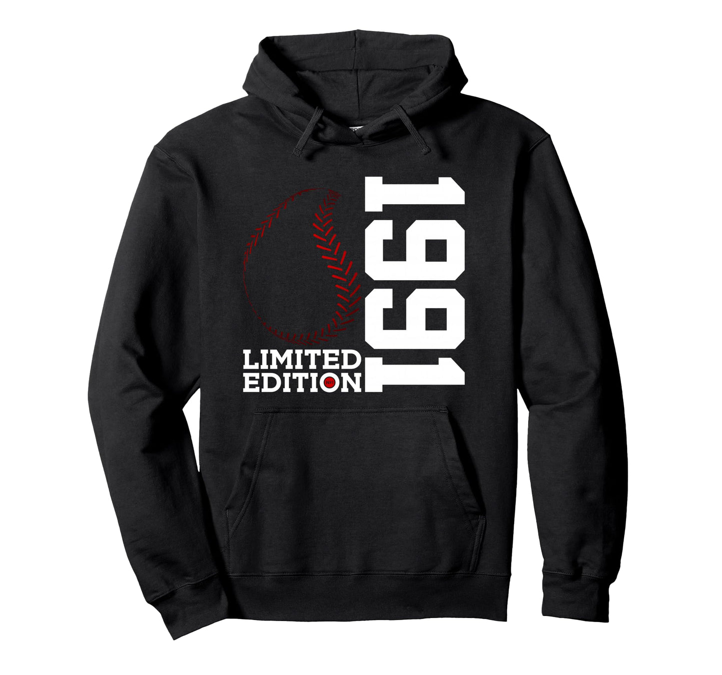 35Th Birthday Baseball 1991 Hoodie - Novelty Apparel Unisex - T-Shirt, Sweatshirt, Hoodie