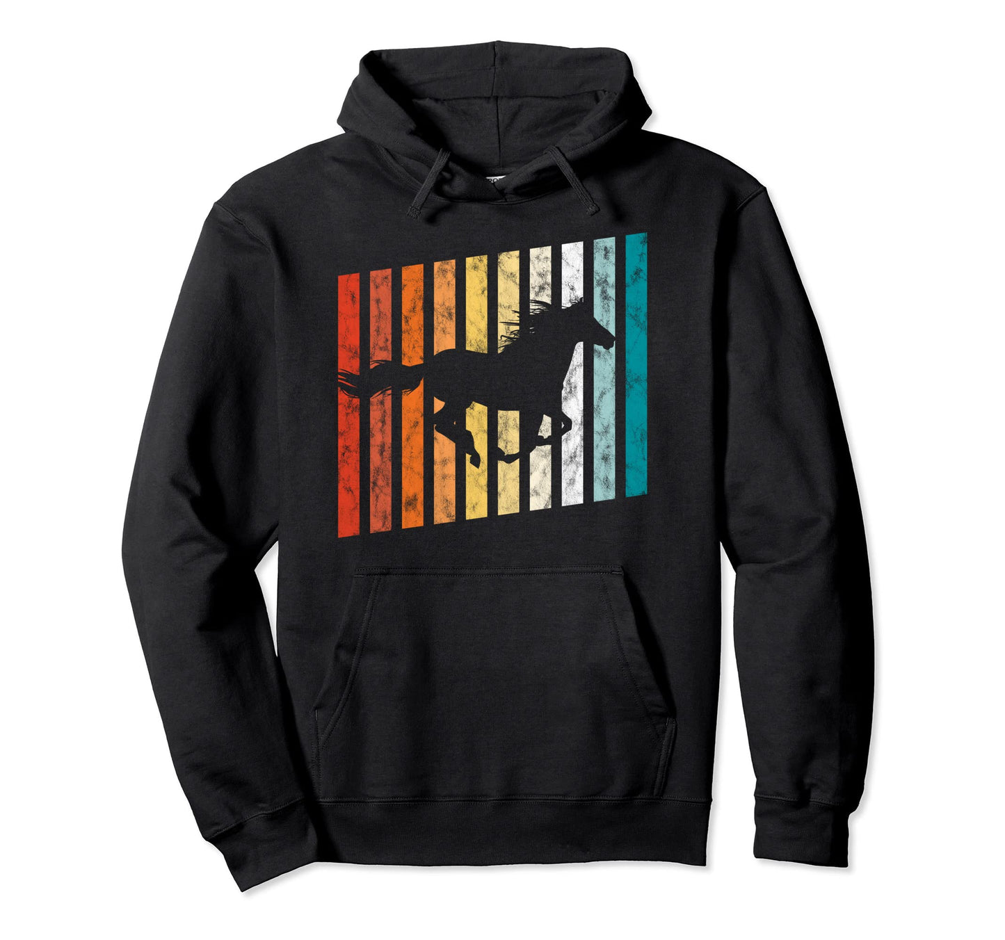 Running Horse Wild Galloping Stripe Hoodie - Aesthetic Graphic Men Women - T-Shirt, Sweatshirt, Hoodie