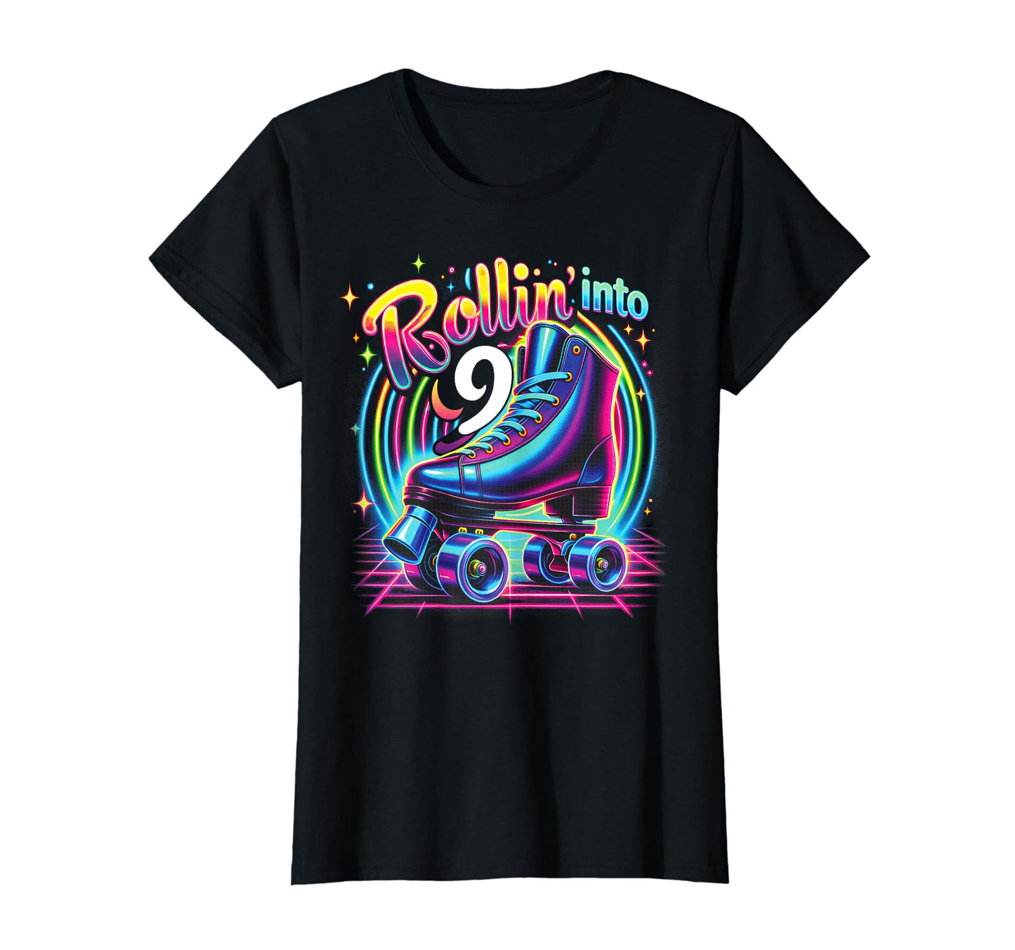 Roller Skate 9Th Birthday Roller T-Shirt - Minimalist Print for Adults - T-Shirt, Sweatshirt, Hoodie