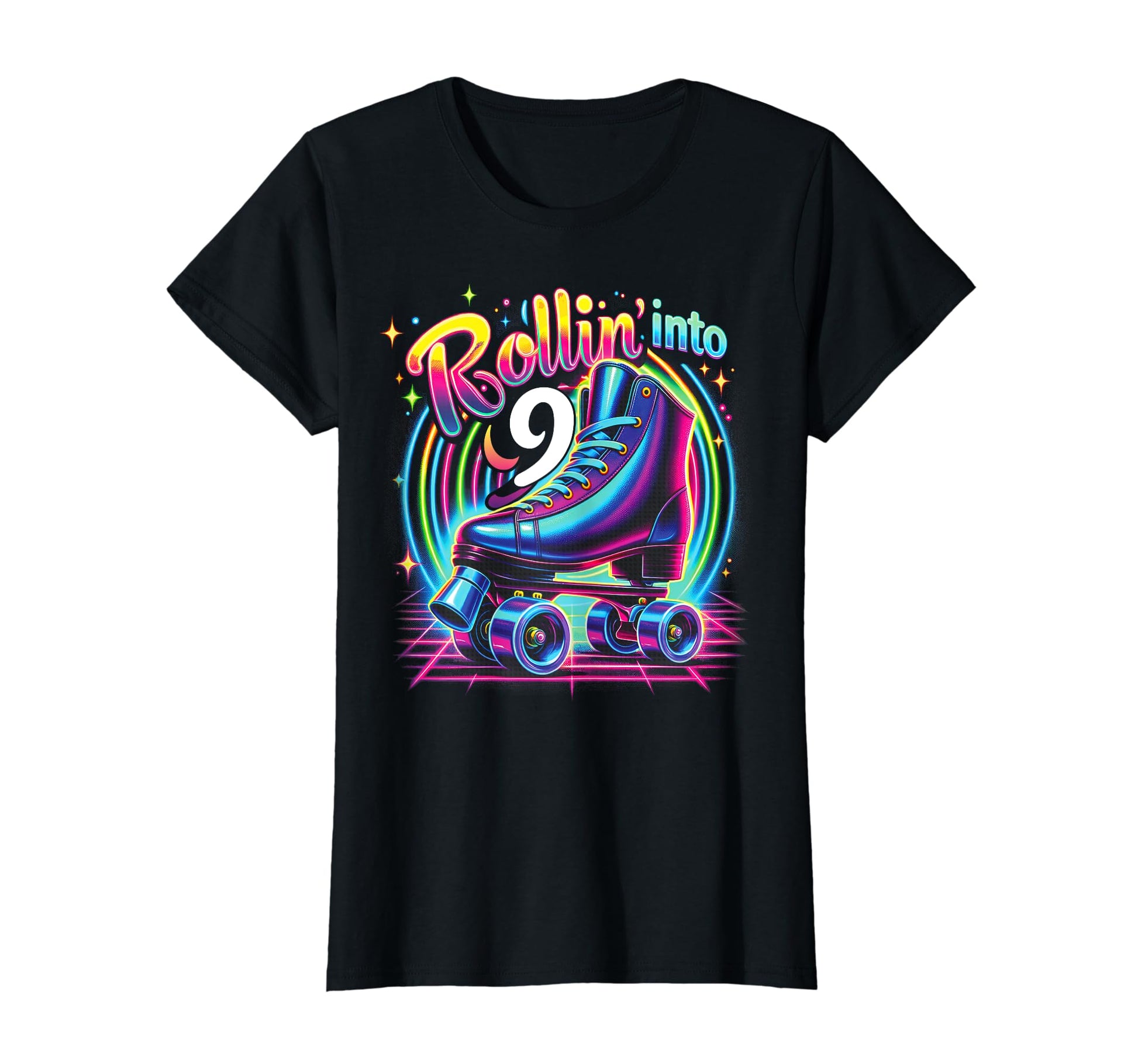 Roller Skate 9Th Birthday Roller T-Shirt - Minimalist Print for Adults - T-Shirt, Sweatshirt, Hoodie