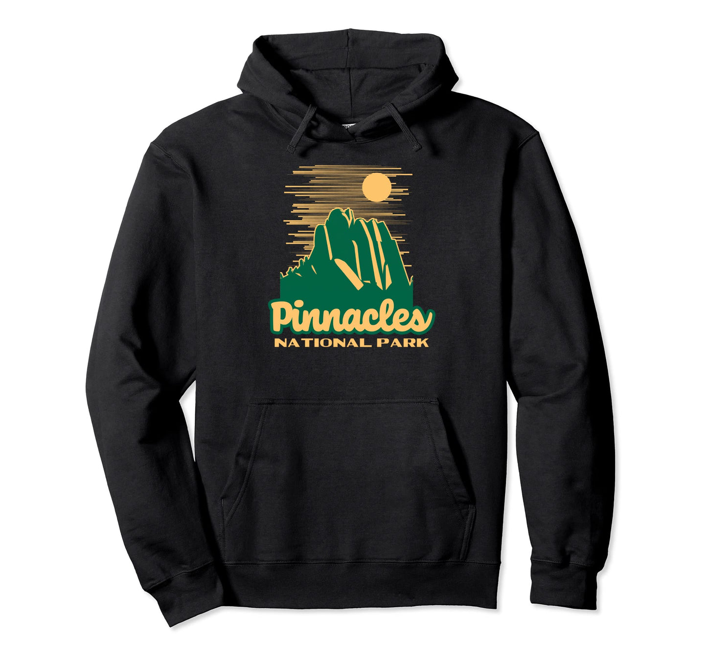Pinnacles National Park 80S Park Sign Hoodie - Graphic Print for Adults - T-Shirt, Sweatshirt, Hoodie