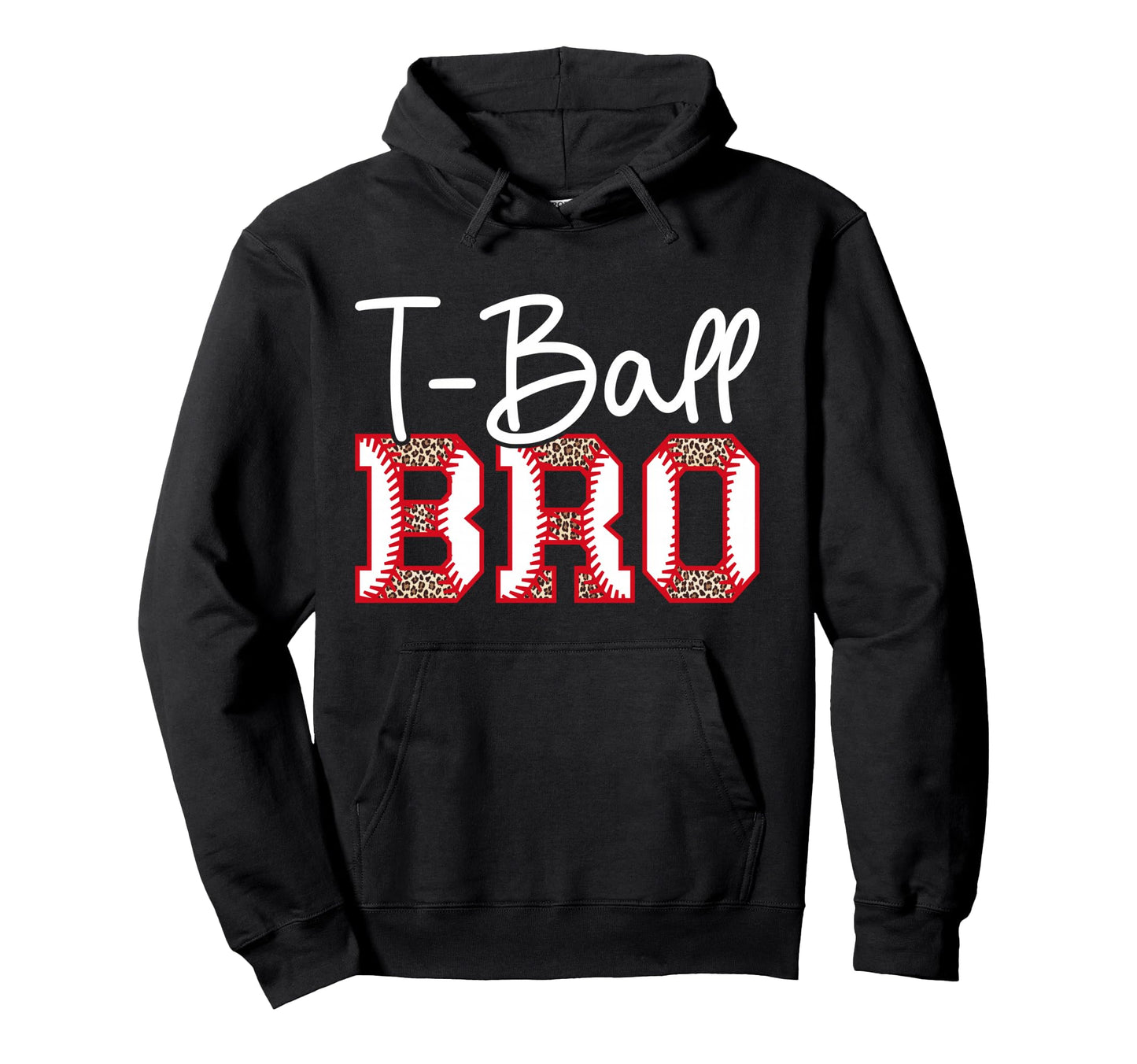 T Ball Bro Leopard Baseball T Ball Hoodie - Aesthetic Graphic Men Women - T-Shirt, Sweatshirt, Hoodie
