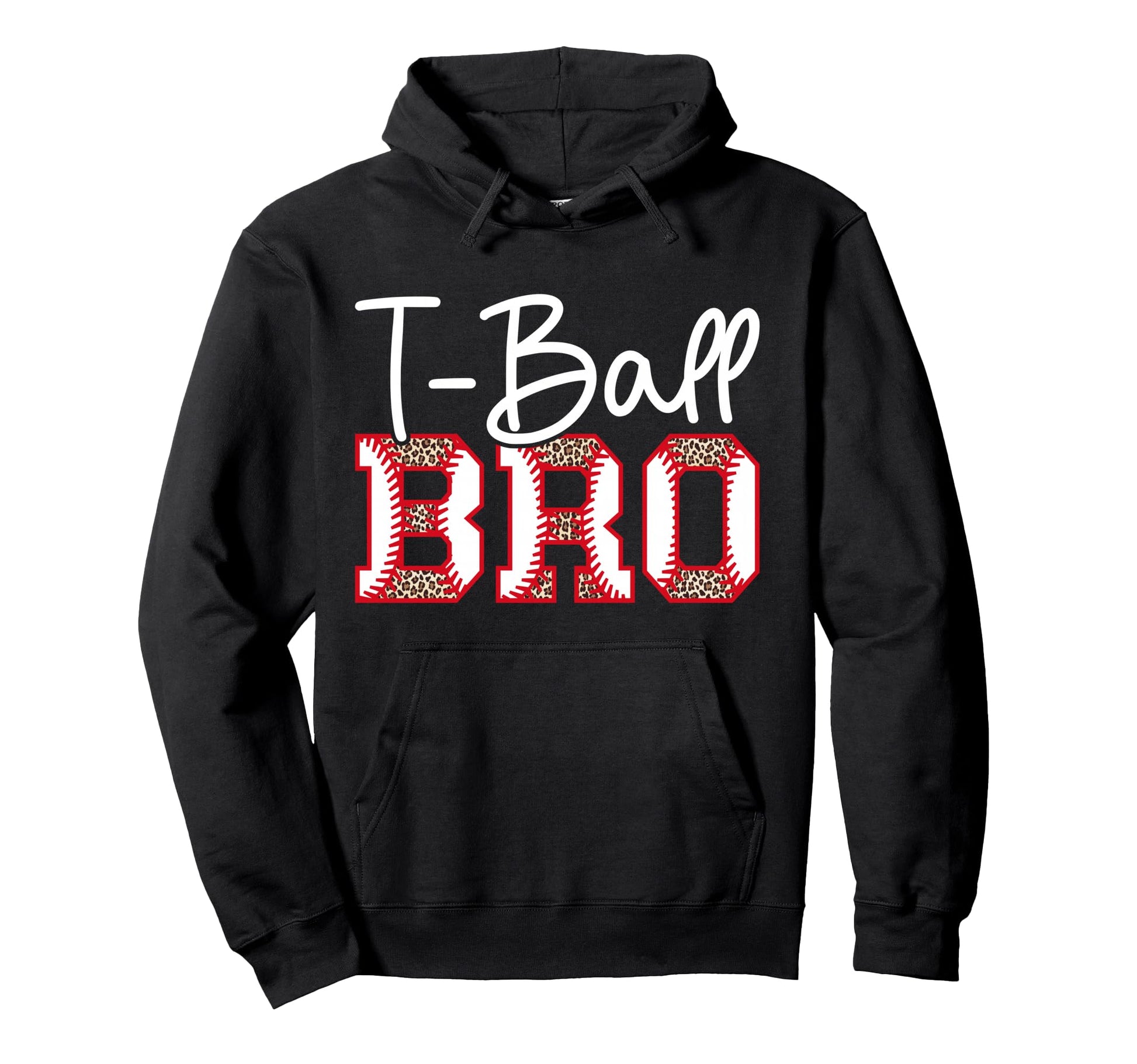 T Ball Bro Leopard Baseball T Ball Hoodie - Aesthetic Graphic Men Women - T-Shirt, Sweatshirt, Hoodie